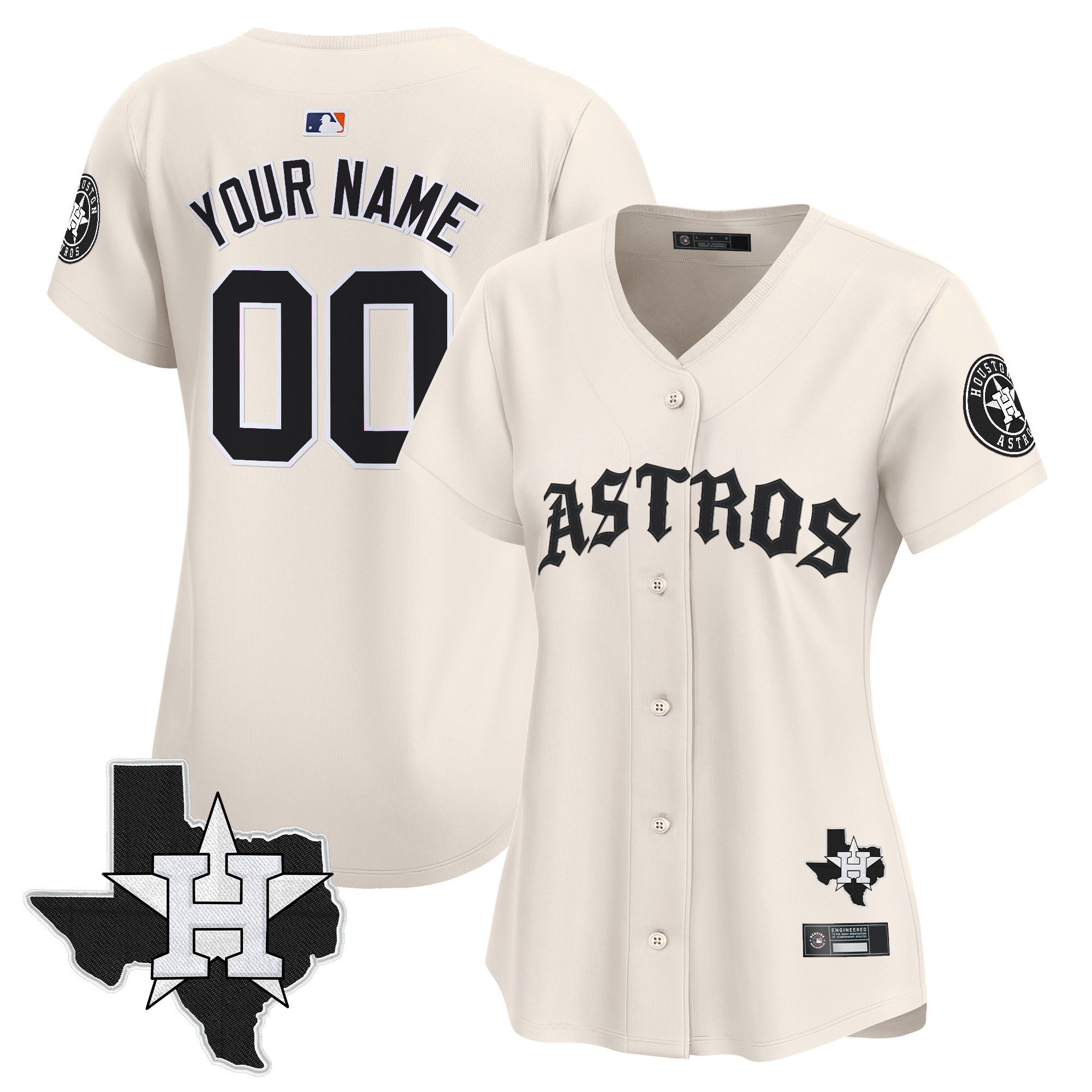 Houston Astros 'Old English Edition' Vapor Premier Limited Custom Jersey - All Stitched
