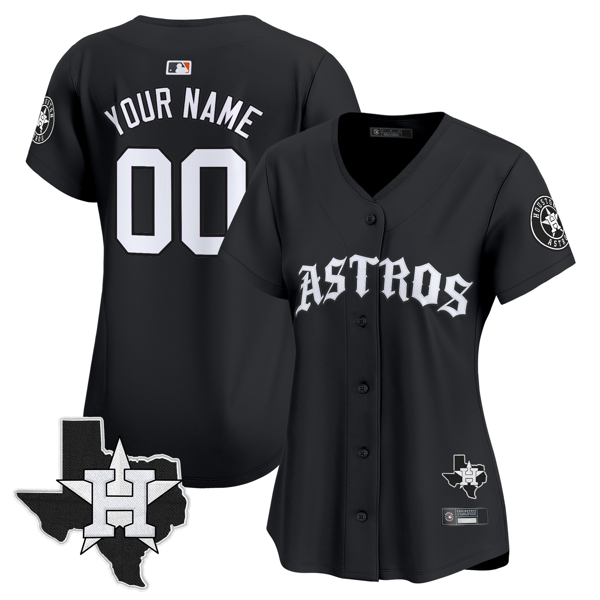 Houston Astros 'Old English Edition' Vapor Premier Limited Custom Jersey - All Stitched