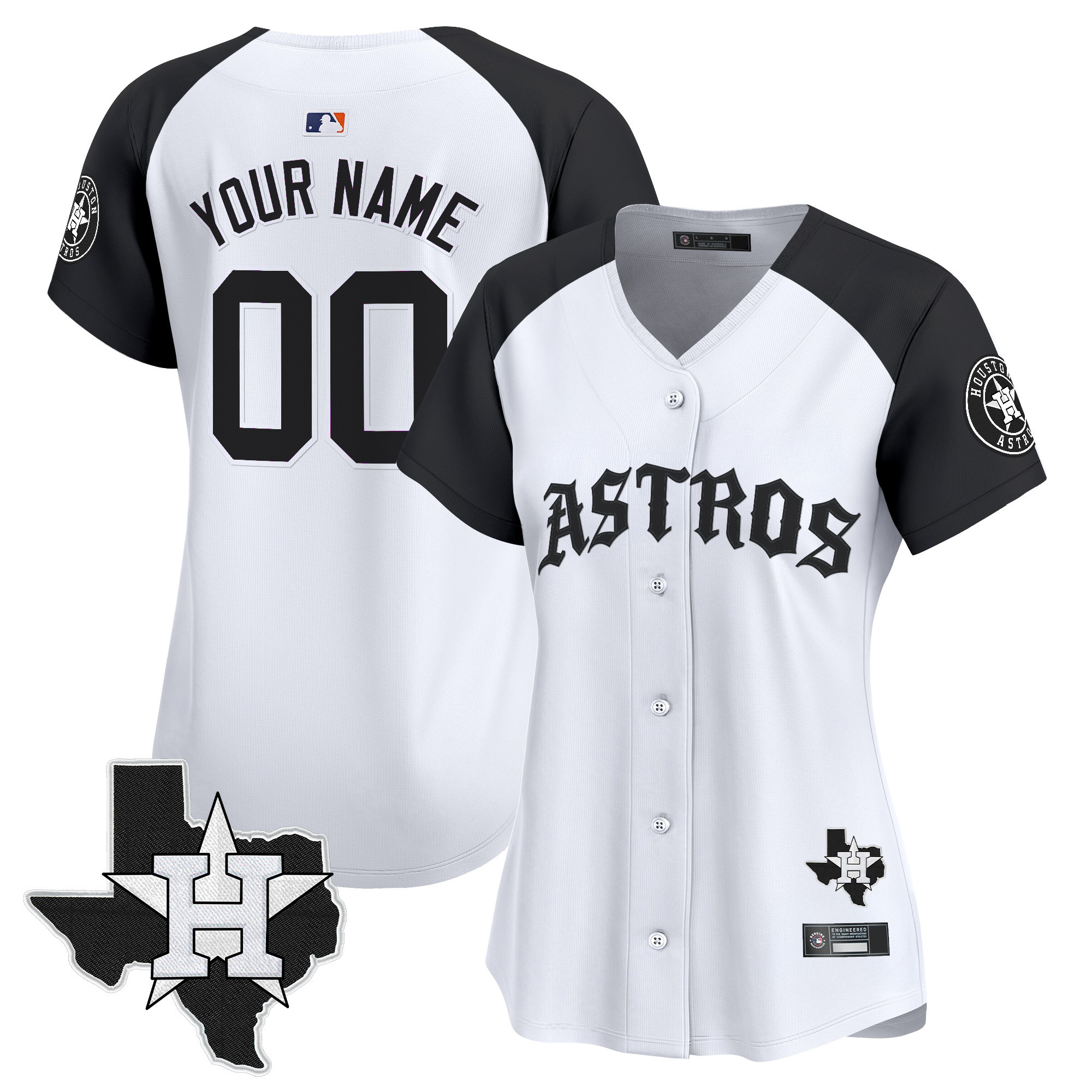 Houston Astros 'Old English Edition' Vapor Premier Limited Custom Jersey - All Stitched