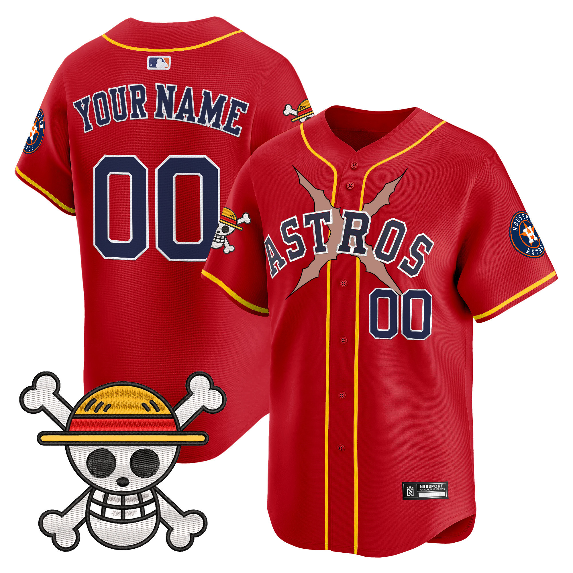 Houston Astros x One Piece 2025 Vapor Premier Limited Custom Jersey - All Stitched