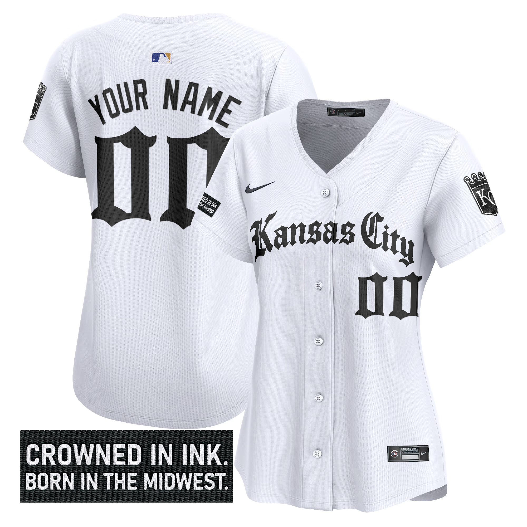 Kansas City Royals 'Gothic Crown Edition' Vapor Premier Limited Custom Jersey - All Stitched