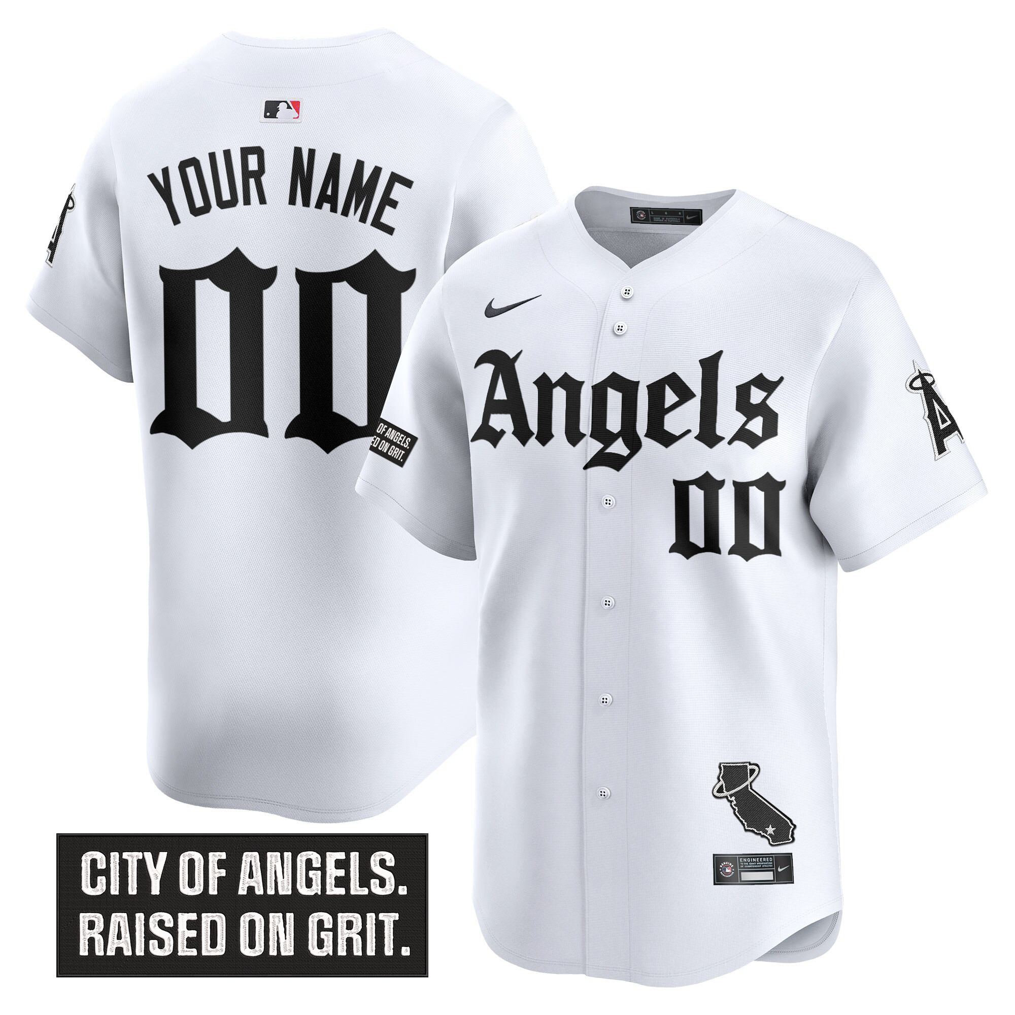 Los Angeles Angels 'Gothic Halo Edition' Vapor Premier Limited Custom Jersey - All Stitched