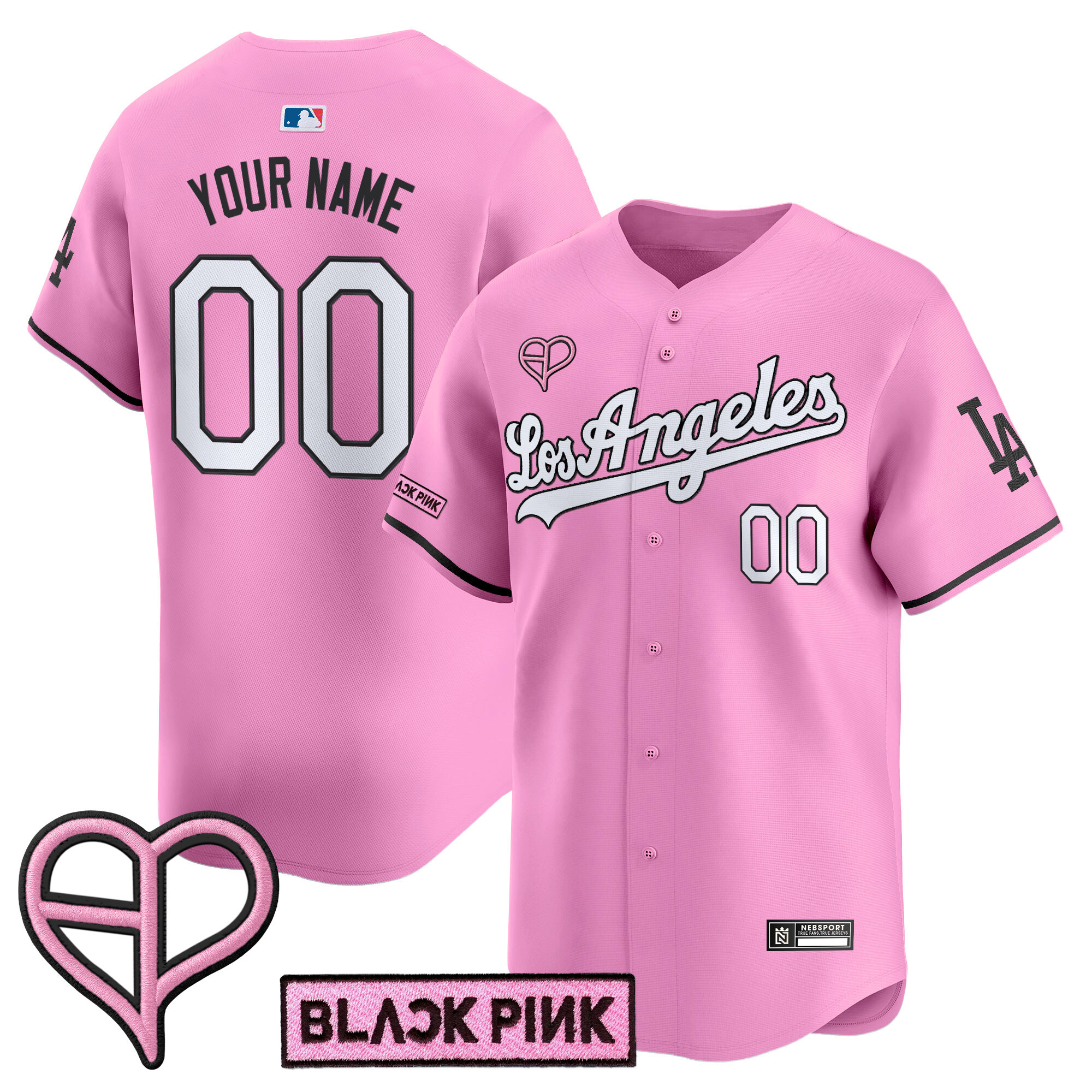 Los Angeles Dodgers x BLACKPINK 2025 Vapor Premier Limited Custom Jersey - All Stitched