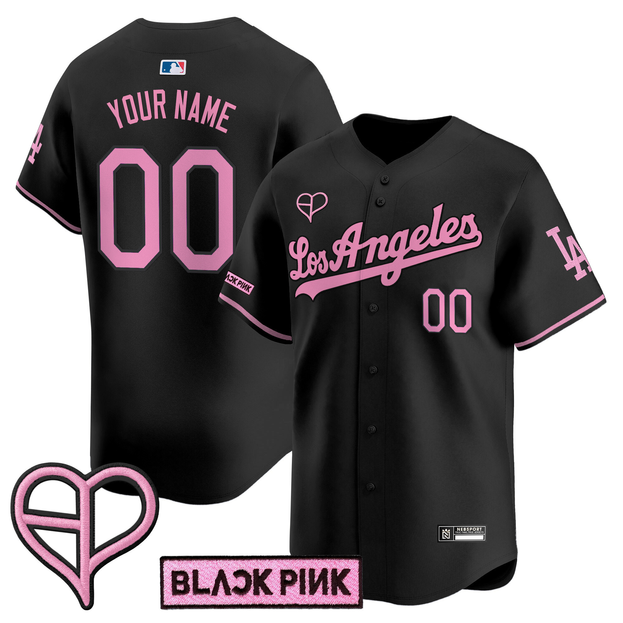 Los Angeles Dodgers x BLACKPINK 2025 Vapor Premier Limited Custom Jersey - All Stitched