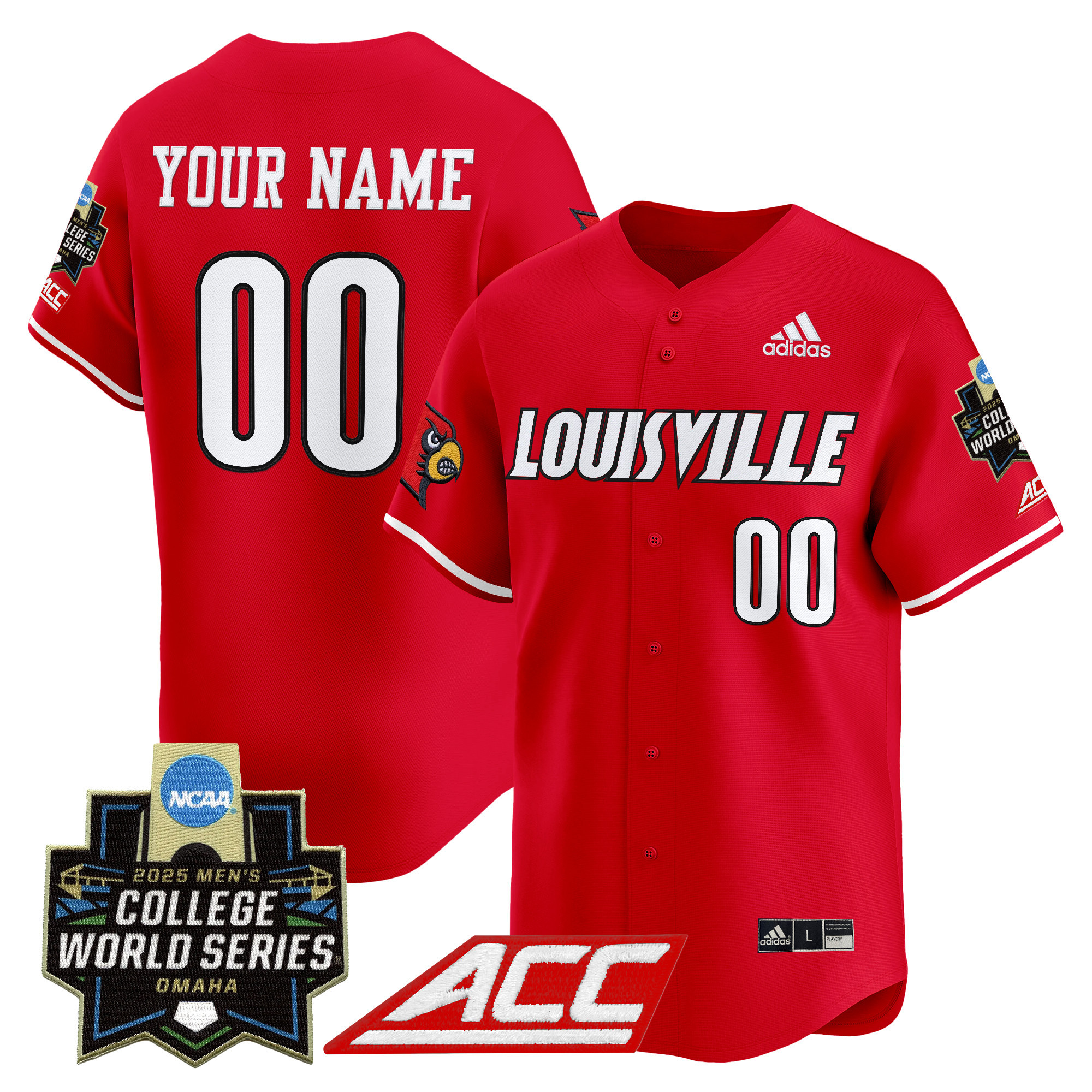 Louisville Cardinals 2025 World Series Vapor Premier Limited Custom Jersey - All Stitched