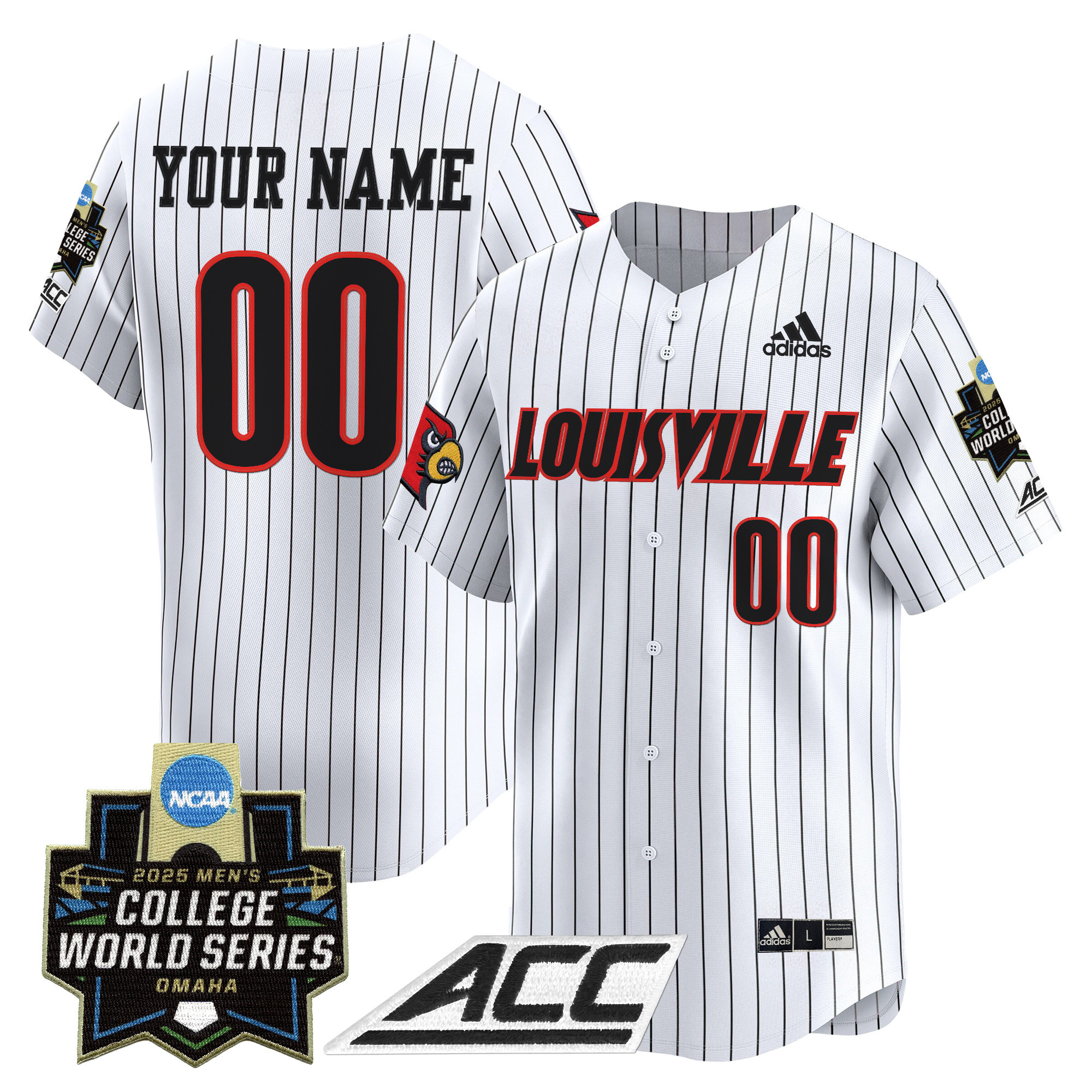 Louisville Cardinals 2025 World Series Vapor Premier Limited Custom Jersey - All Stitched