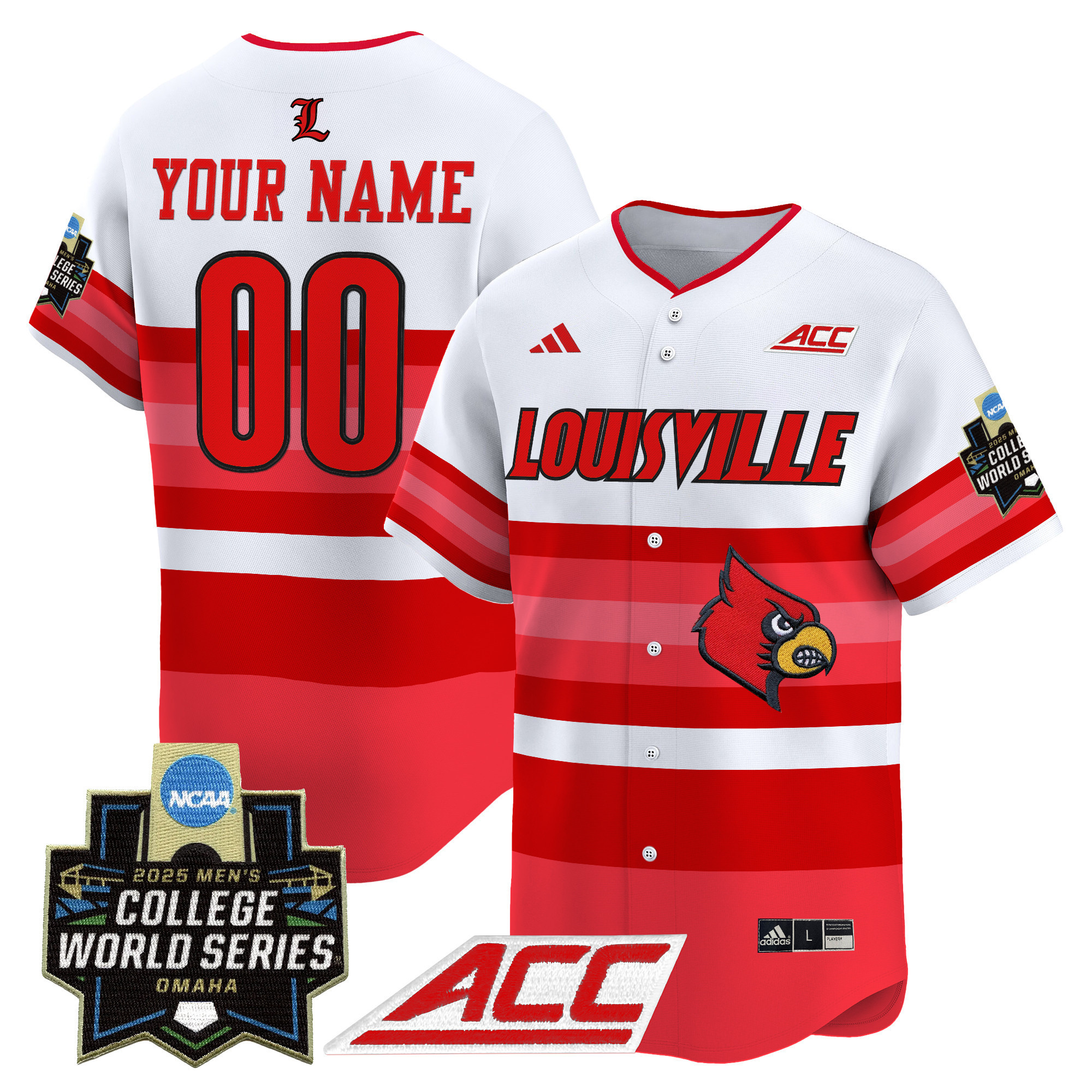 Louisville Cardinals 2025 World Series Vapor Premier Limited Custom Jersey - All Stitched
