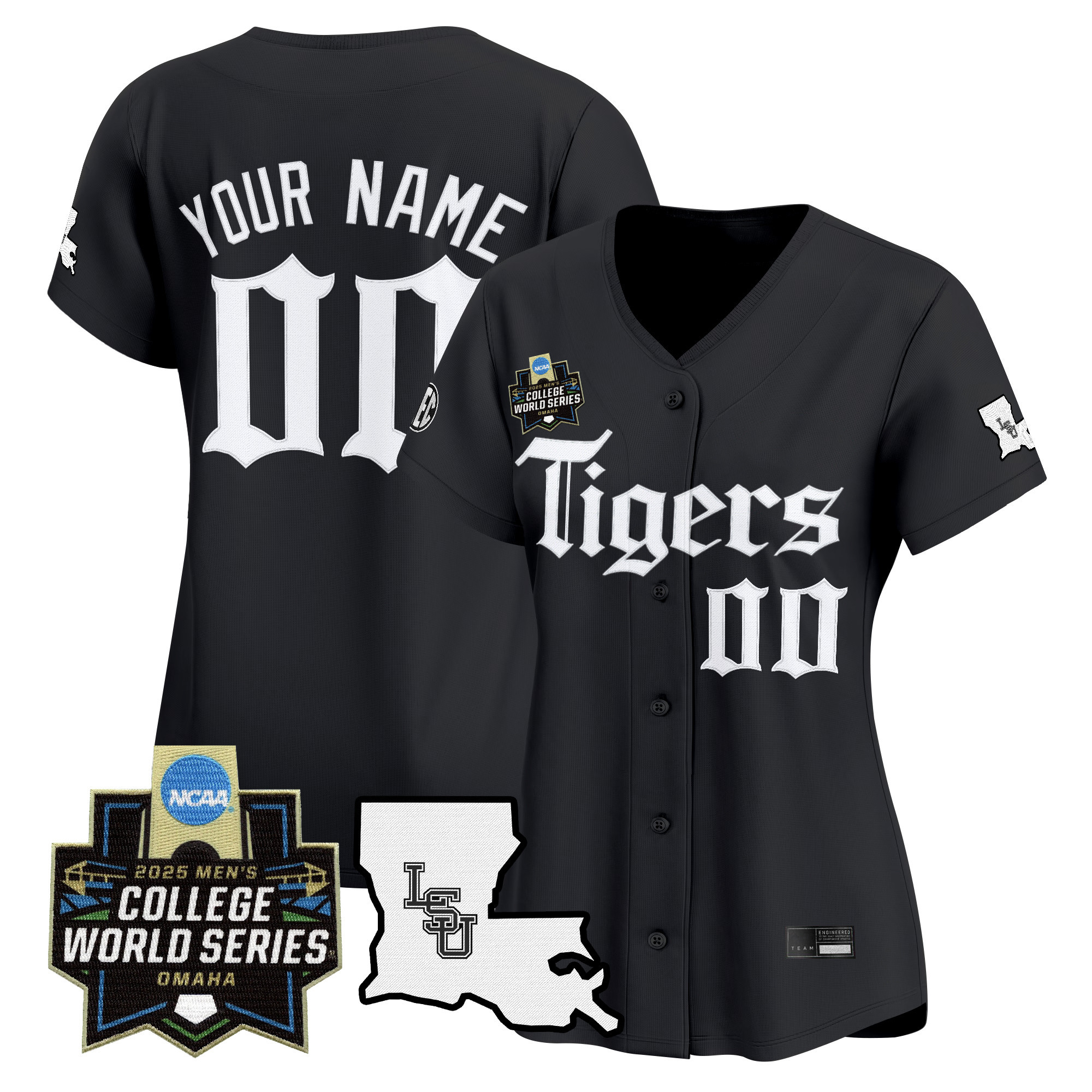 LSU Tigers 2025 World Series 'Gothic Geaux Edition' Vapor Premier Limited Custom Jersey - All Stitched