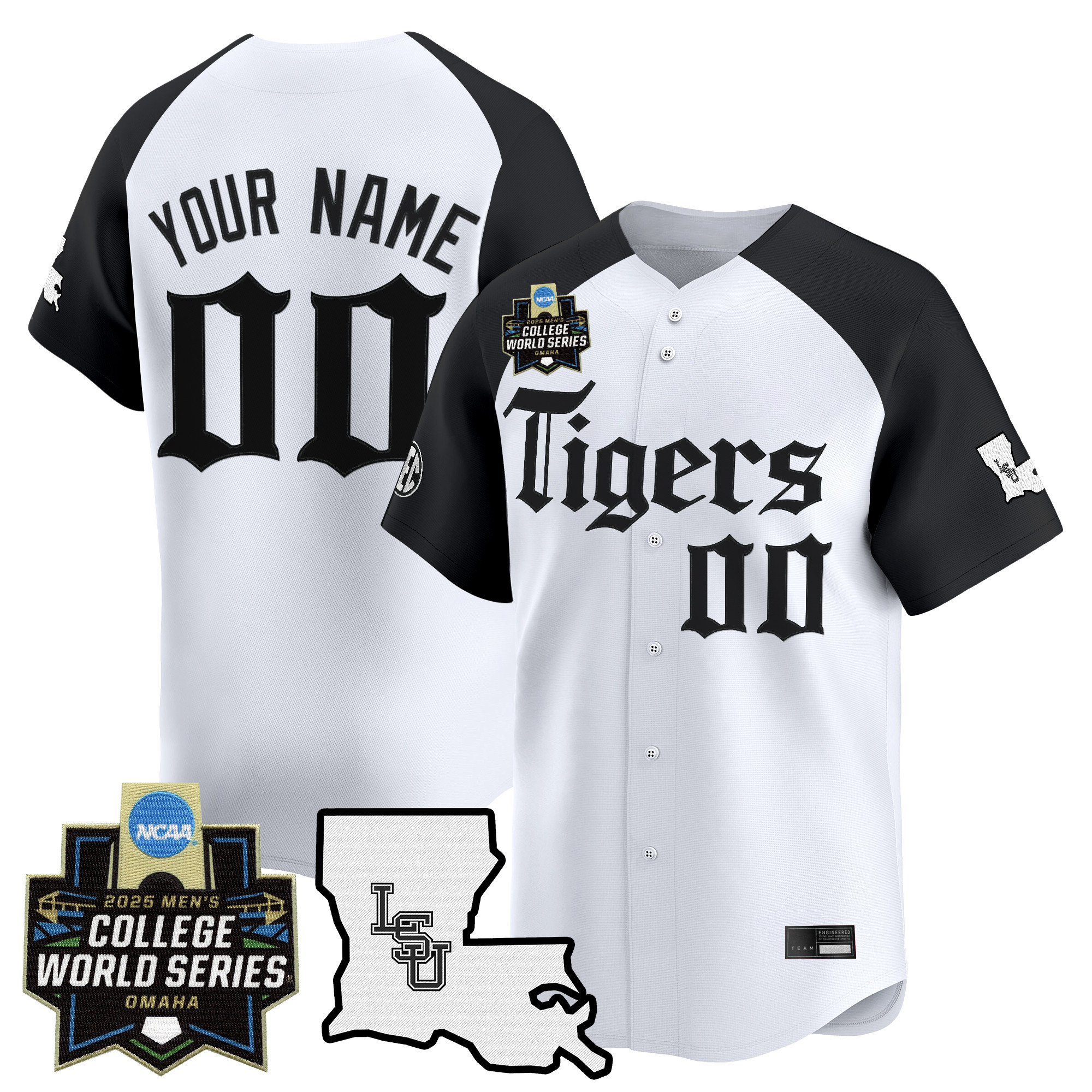 LSU Tigers 2025 World Series 'Gothic Geaux Edition' Vapor Premier Limited Custom Jersey - All Stitched