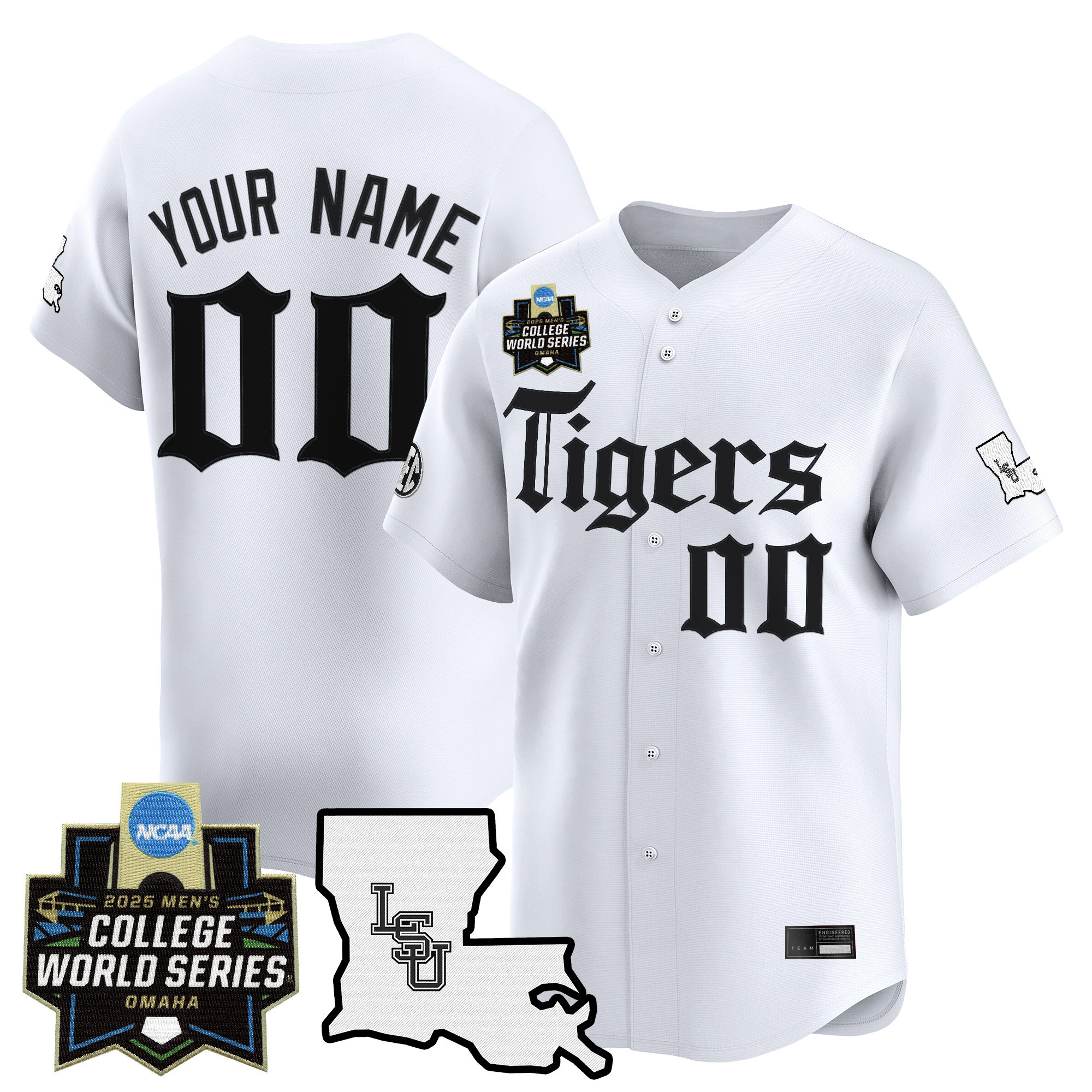 LSU Tigers 2025 World Series 'Gothic Geaux Edition' Vapor Premier Limited Custom Jersey - All Stitched