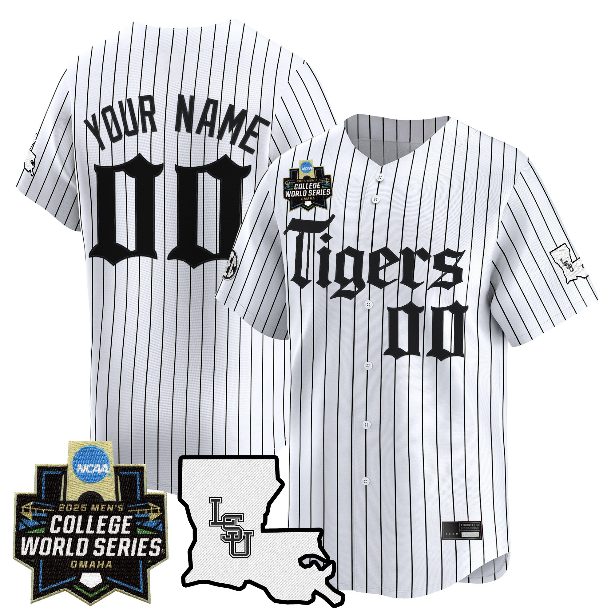 LSU Tigers 2025 World Series 'Gothic Geaux Edition' Vapor Premier Limited Custom Jersey - All Stitched
