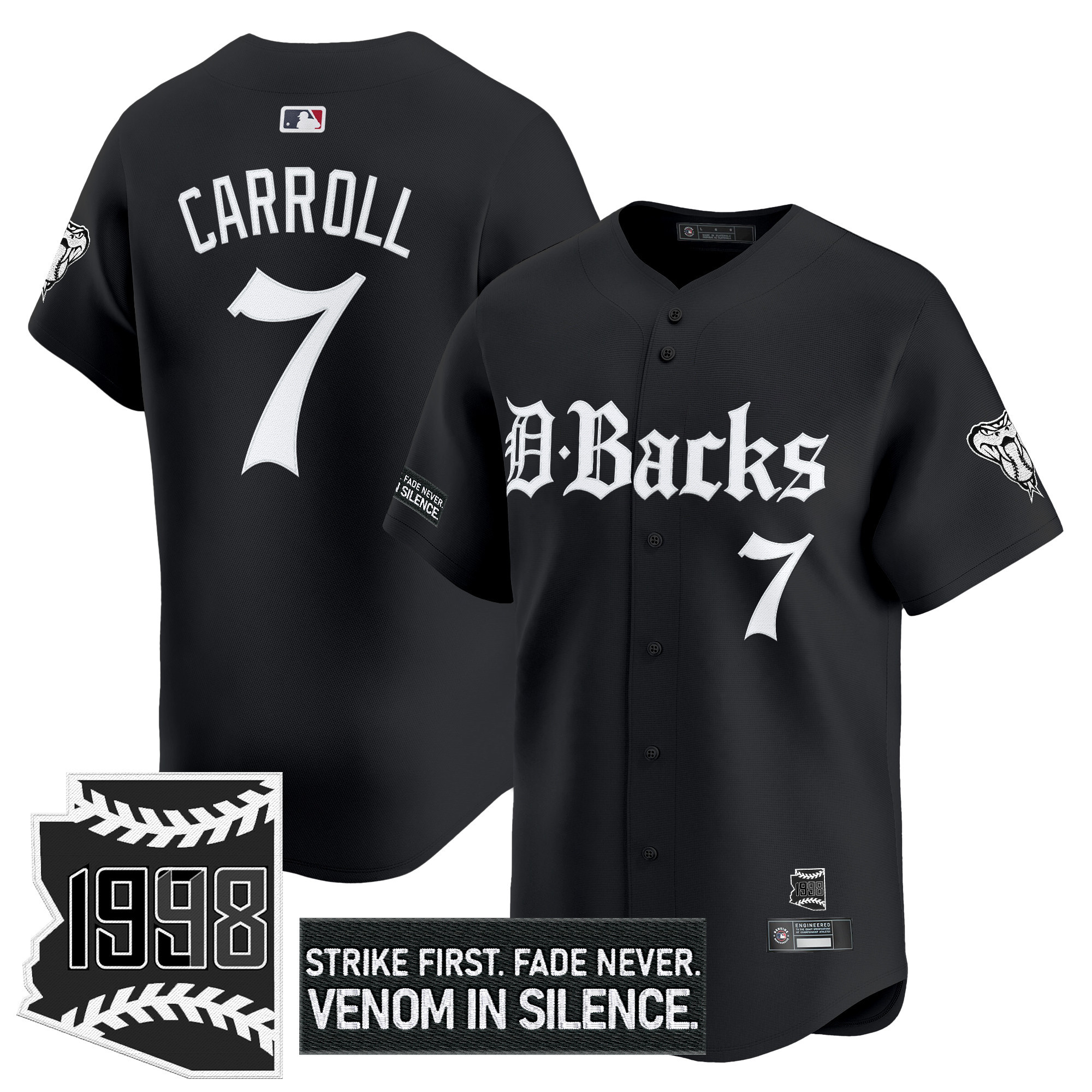 Men's Arizona Diamondbacks 'Gothic Desert Fang Edition' Vapor Premier Limited Jersey V2 - All Stitched