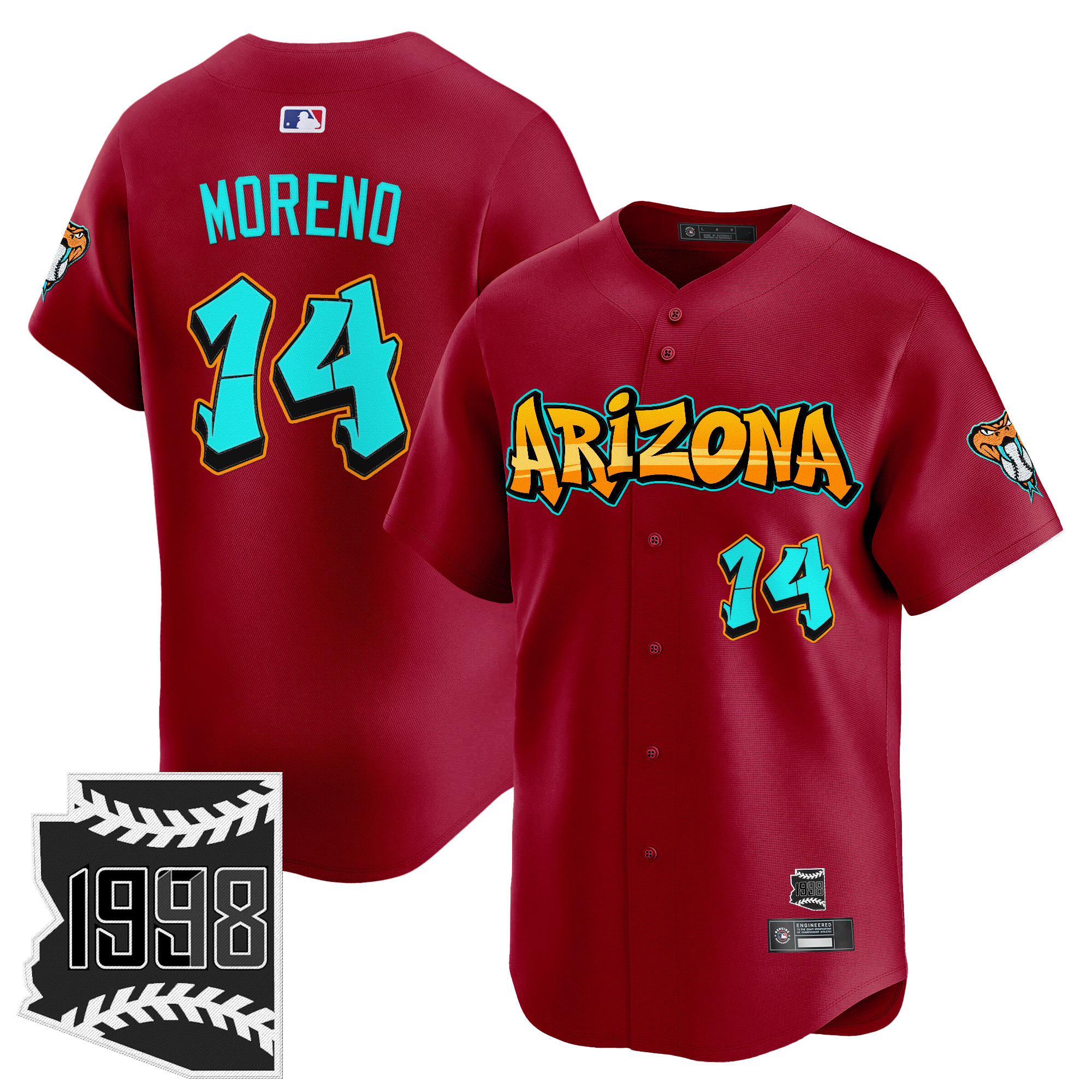 Men's Arizona Diamondbacks 'Graffiti Desert Ink Edition' Vapor Premier Limited Jersey - All Stitched