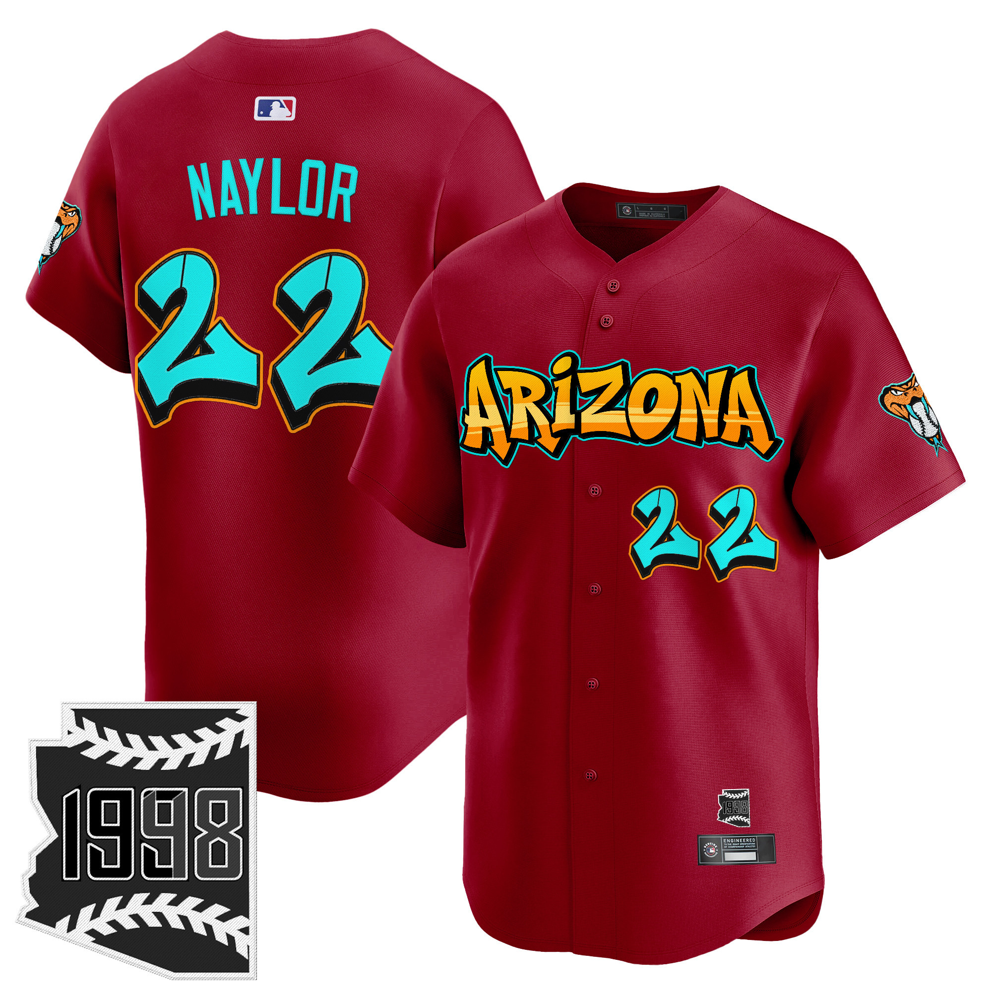 Men's Arizona Diamondbacks 'Graffiti Desert Ink Edition' Vapor Premier Limited Jersey - All Stitched