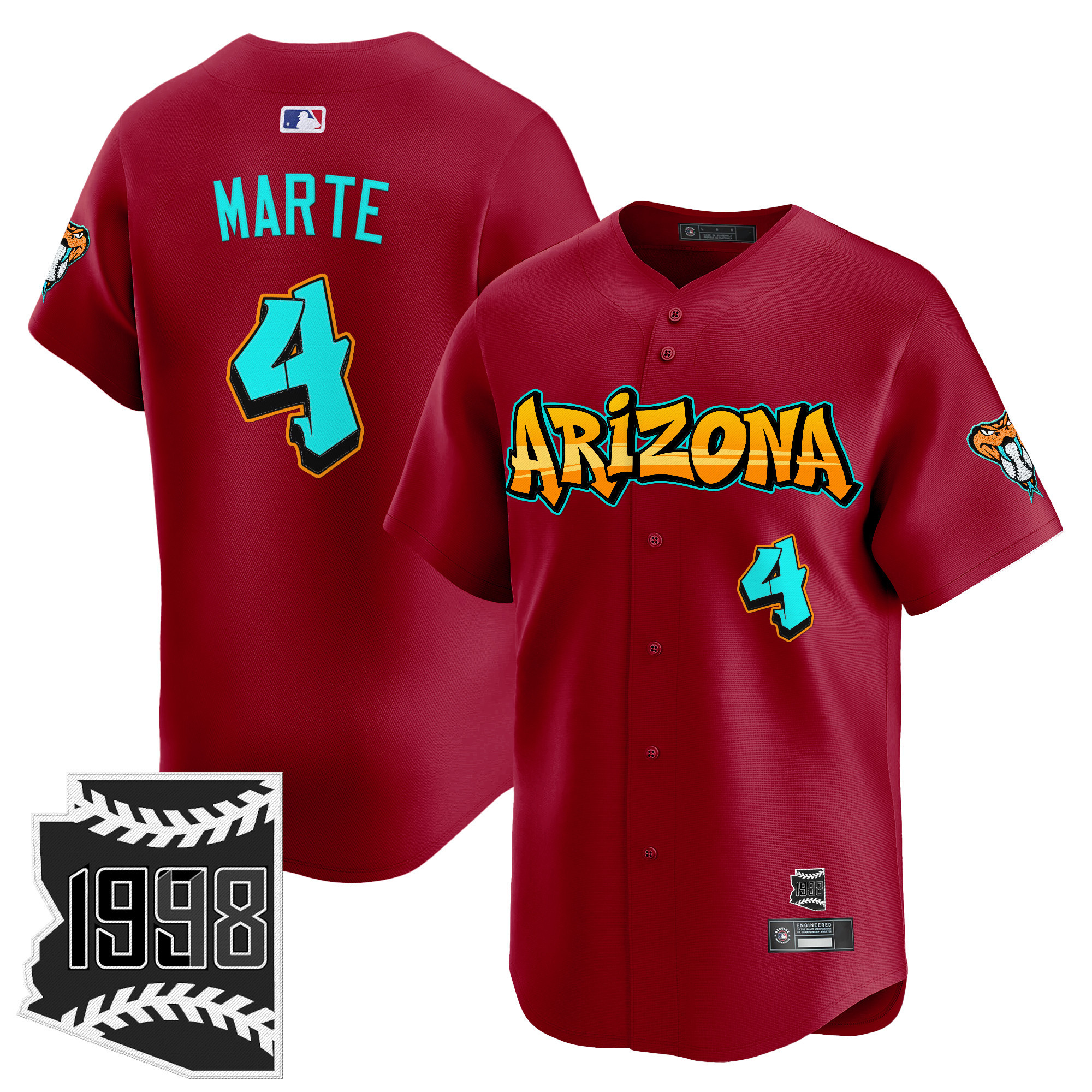 Men's Arizona Diamondbacks 'Graffiti Desert Ink Edition' Vapor Premier Limited Jersey - All Stitched