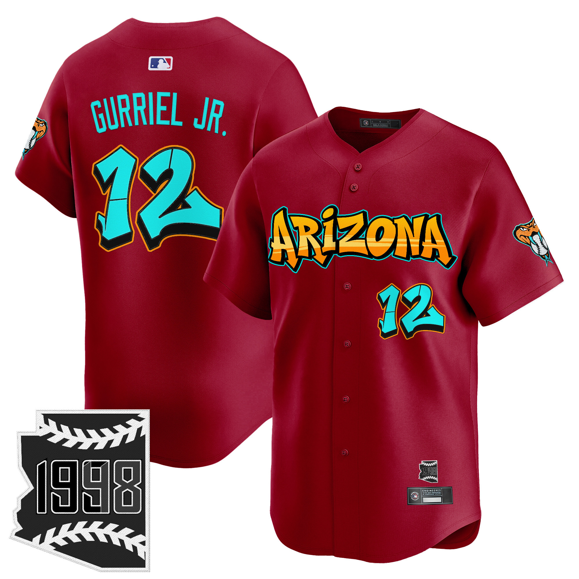 Men's Arizona Diamondbacks 'Graffiti Desert Ink Edition' Vapor Premier Limited Jersey - All Stitched