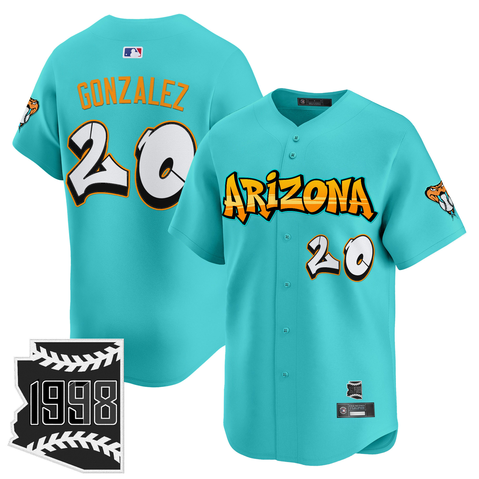 Men's Arizona Diamondbacks 'Graffiti Desert Ink Edition' Vapor Premier Limited Jersey - All Stitched