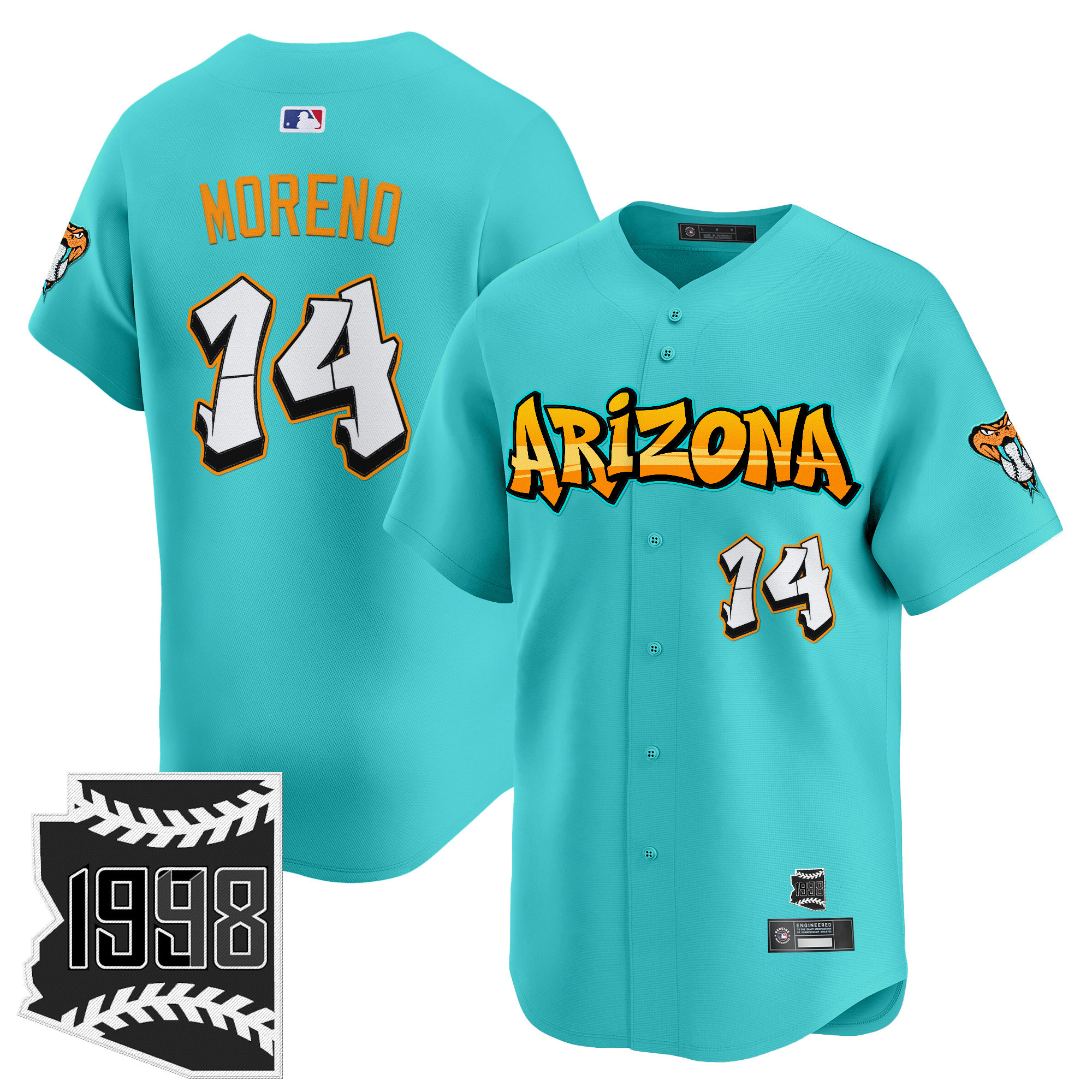 Men's Arizona Diamondbacks 'Graffiti Desert Ink Edition' Vapor Premier Limited Jersey - All Stitched
