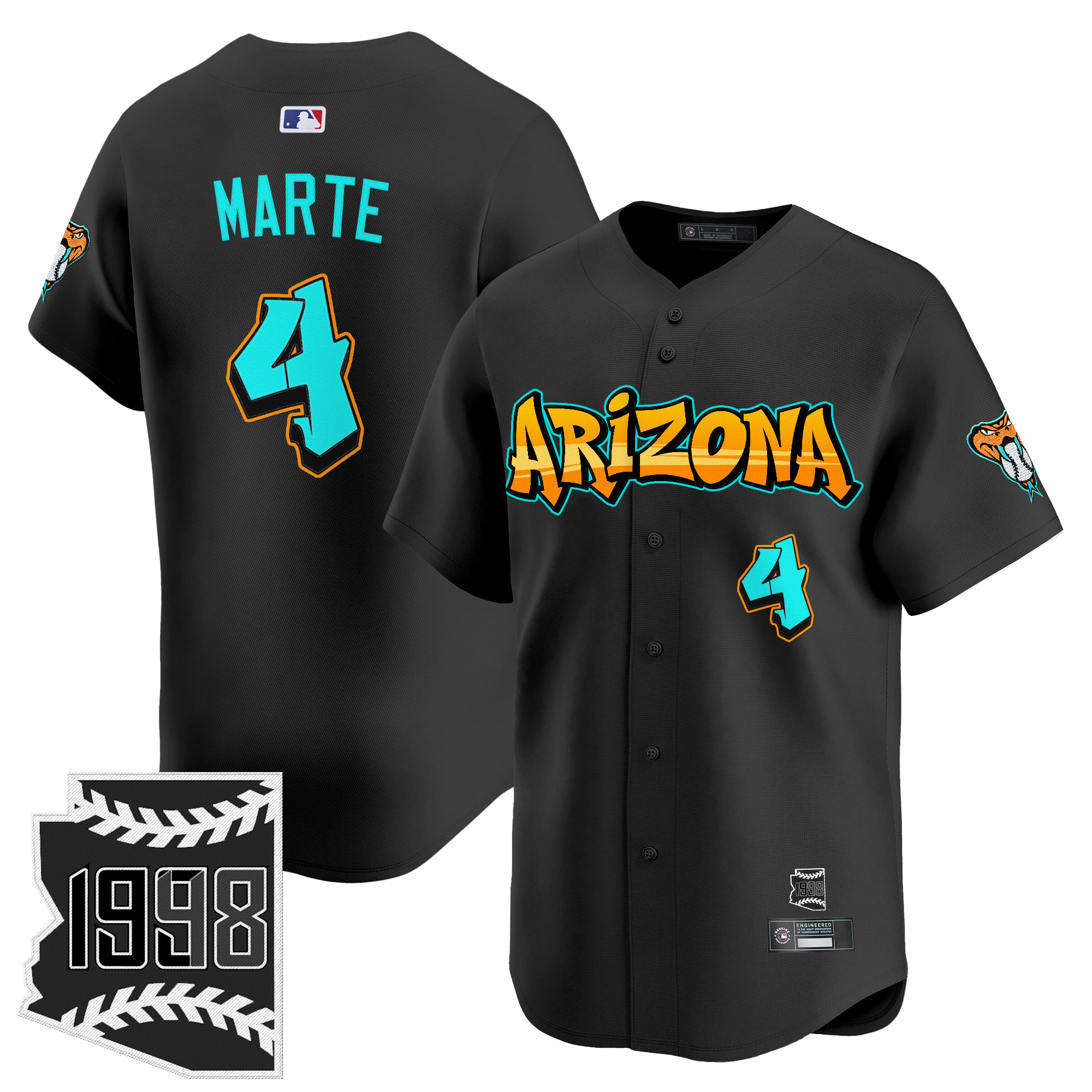 Men's Arizona Diamondbacks 'Graffiti Desert Ink Edition' Vapor Premier Limited Jersey - All Stitched