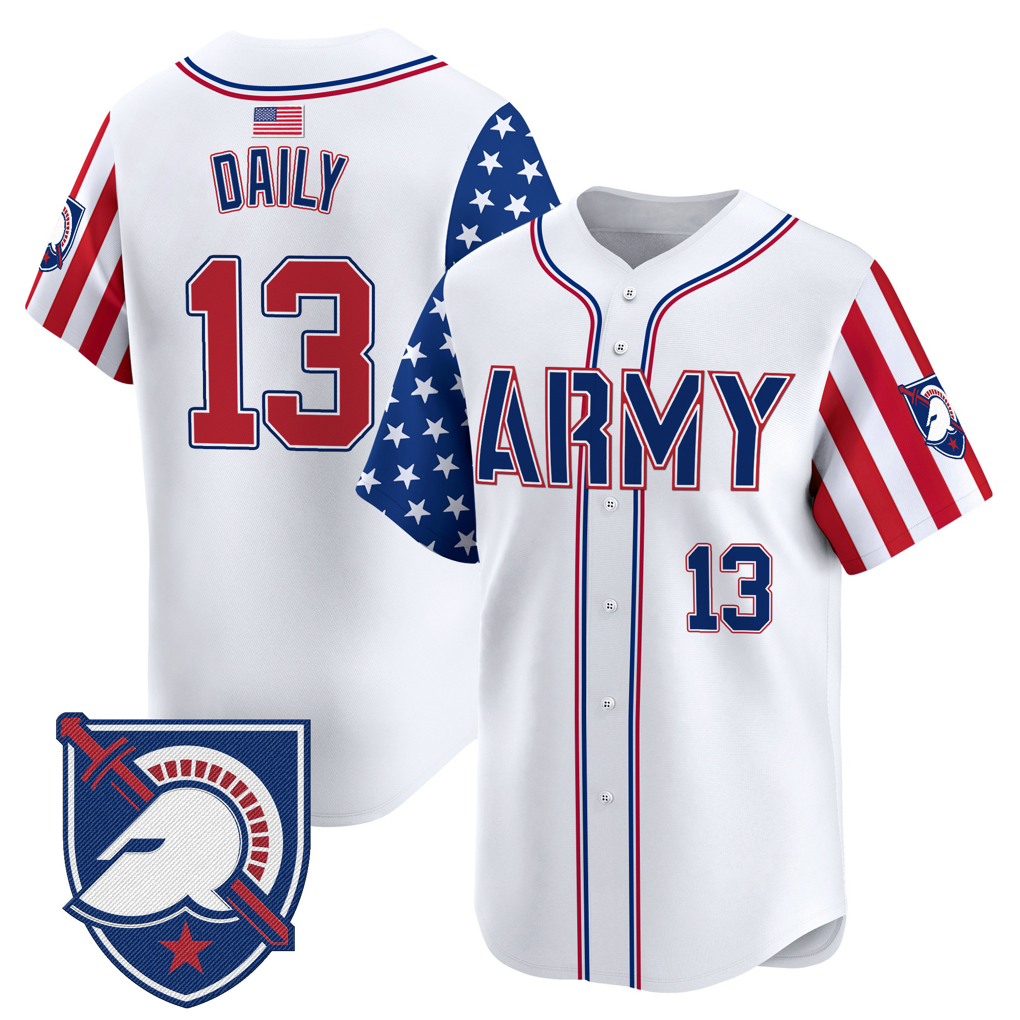 Men's Army Black Knights 2025 Independence Day Vapor Premier Limited Jersey - All Stitched