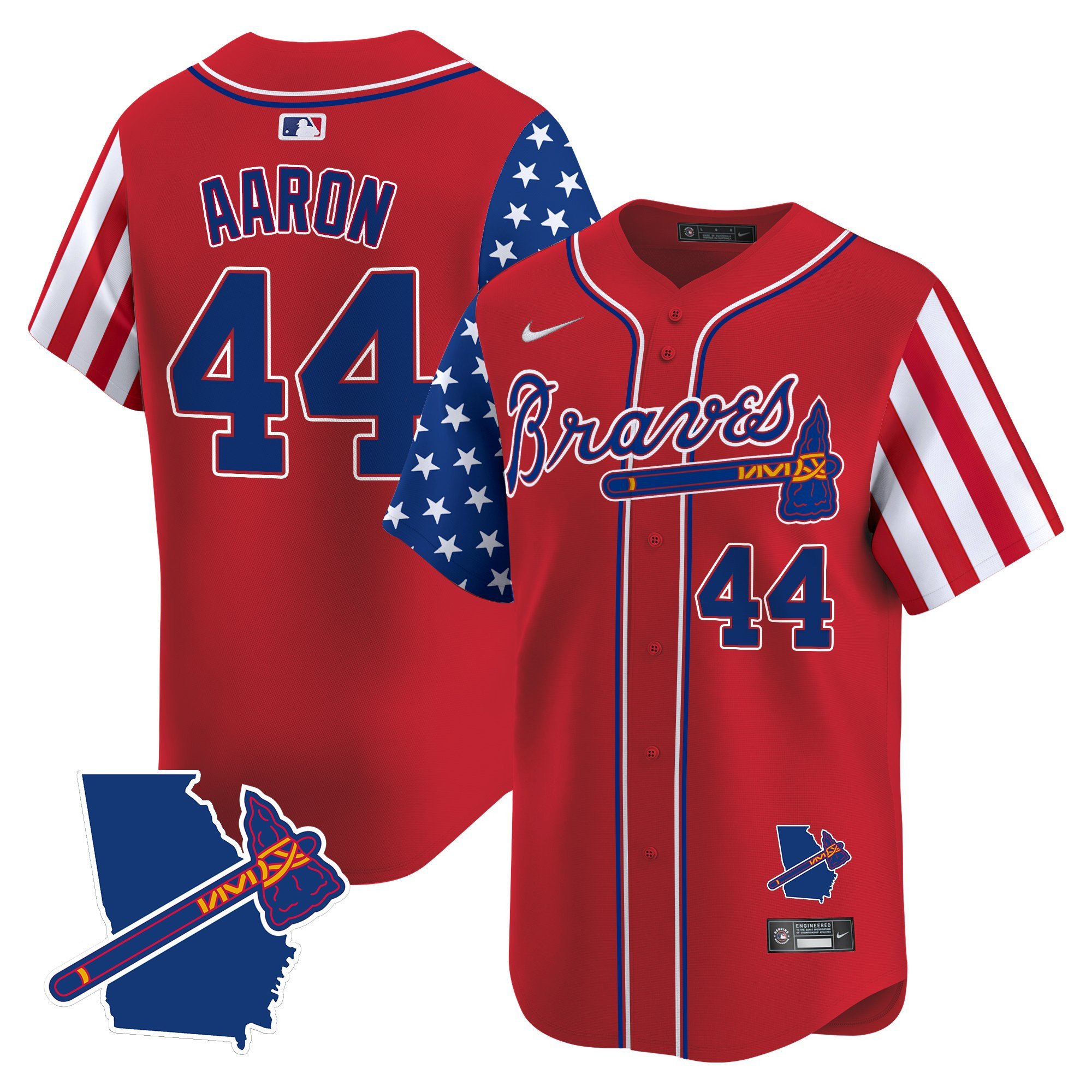 Men's Atlanta Braves 2025 Independence Day Vapor Premier Limited Jersey - All Stitched