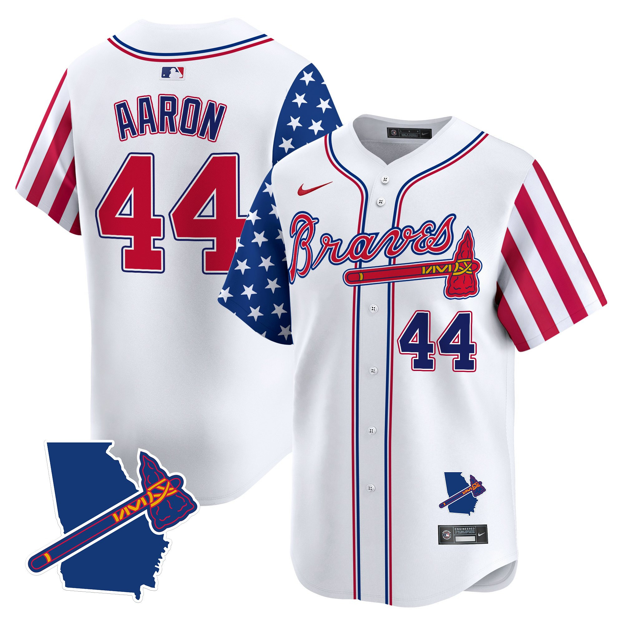 Men's Atlanta Braves 2025 Independence Day Vapor Premier Limited Jersey - All Stitched