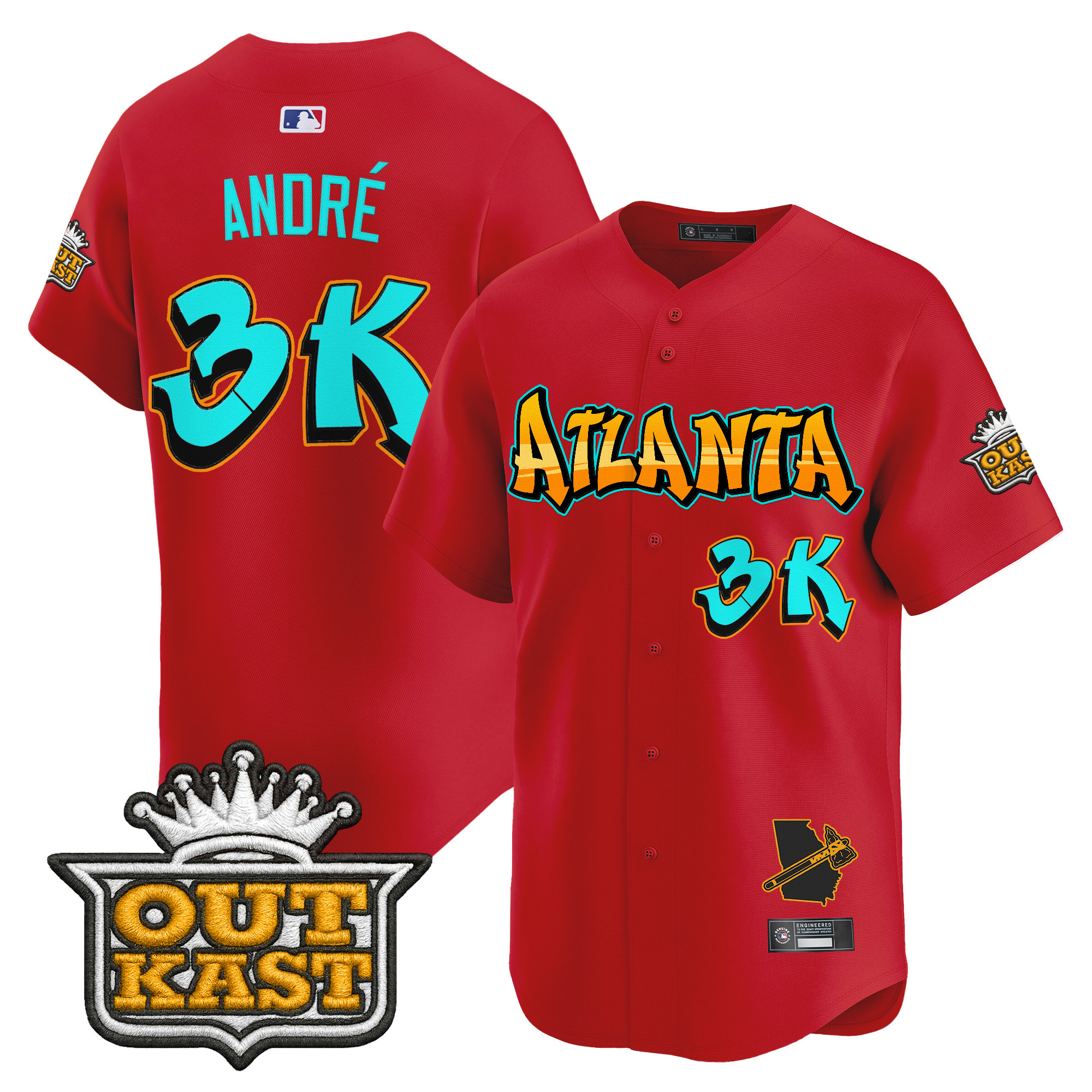 Men's Atlanta Braves 'Graffiti A-Town Edition' Vapor Premier Limited Jersey - All Stitched