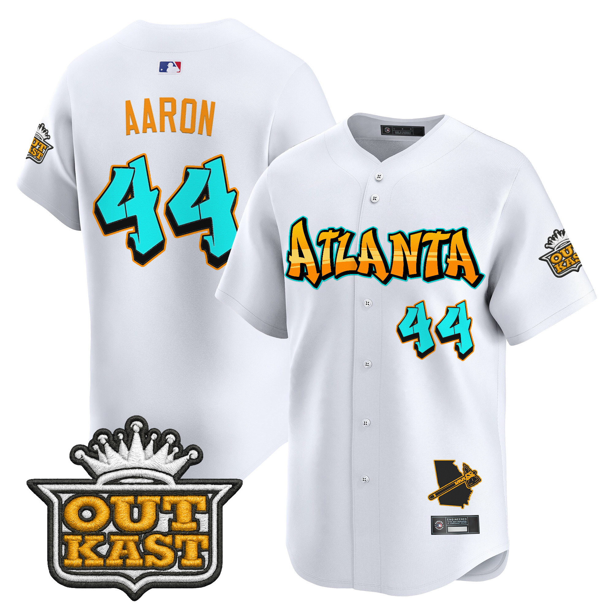 Men's Atlanta Braves 'Graffiti A-Town Edition' Vapor Premier Limited Jersey - All Stitched