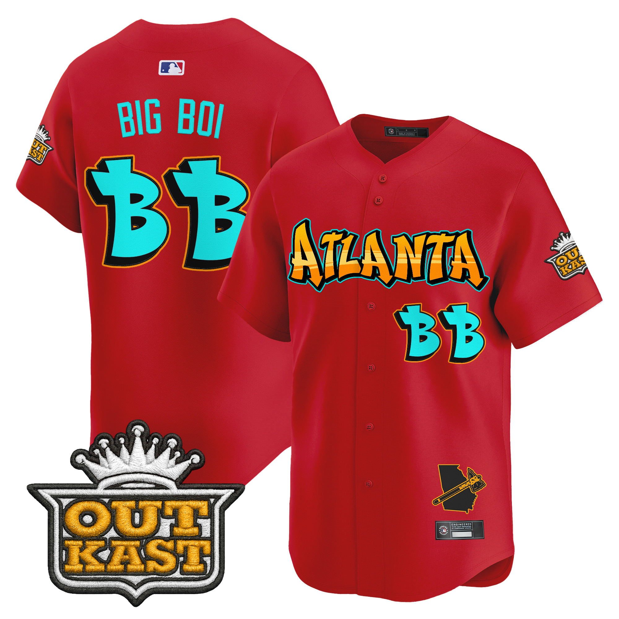Men's Atlanta Braves 'Graffiti A-Town Edition' Vapor Premier Limited Jersey - All Stitched