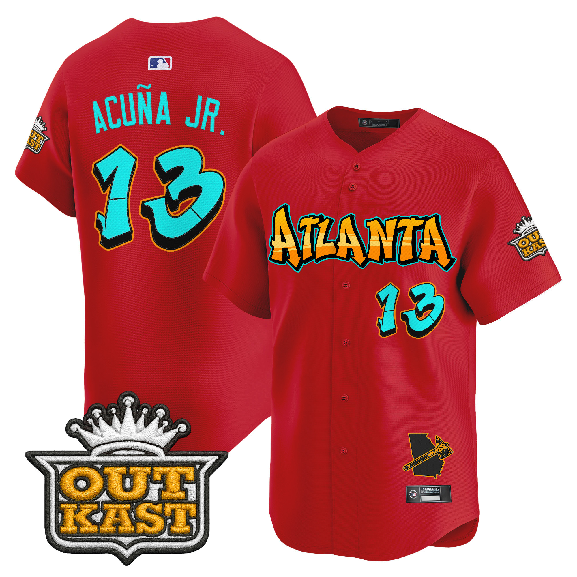 Men's Atlanta Braves 'Graffiti A-Town Edition' Vapor Premier Limited Jersey - All Stitched