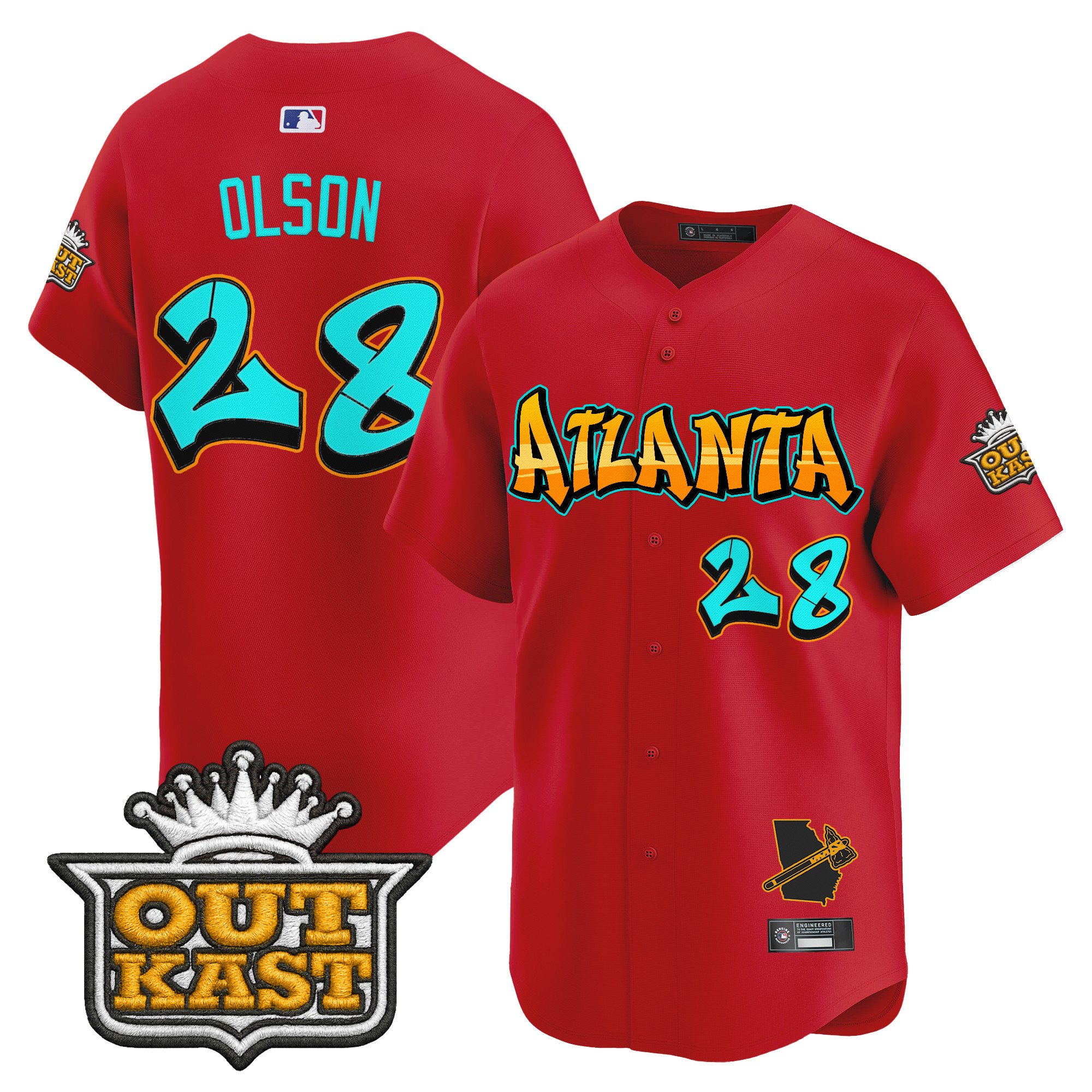Men's Atlanta Braves 'Graffiti A-Town Edition' Vapor Premier Limited Jersey - All Stitched