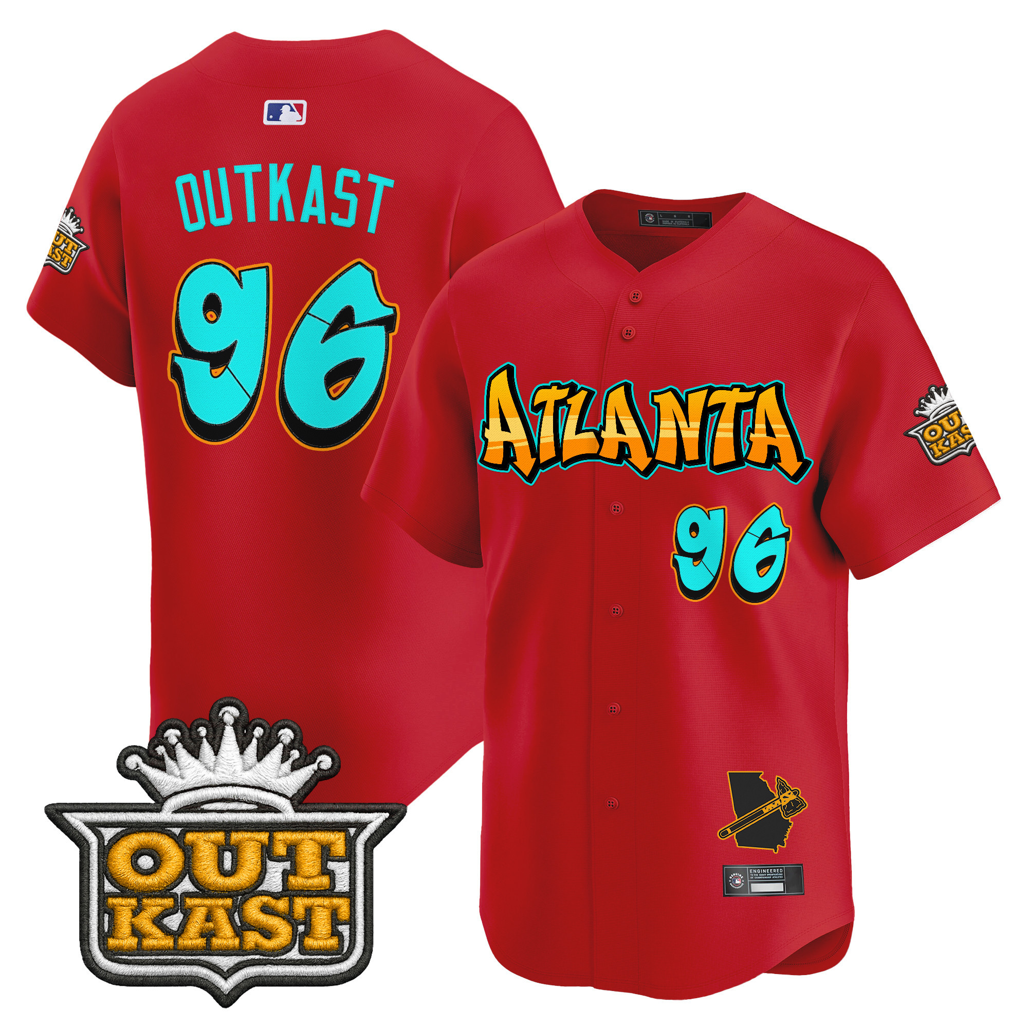 Men's Atlanta Braves 'Graffiti A-Town Edition' Vapor Premier Limited Jersey - All Stitched