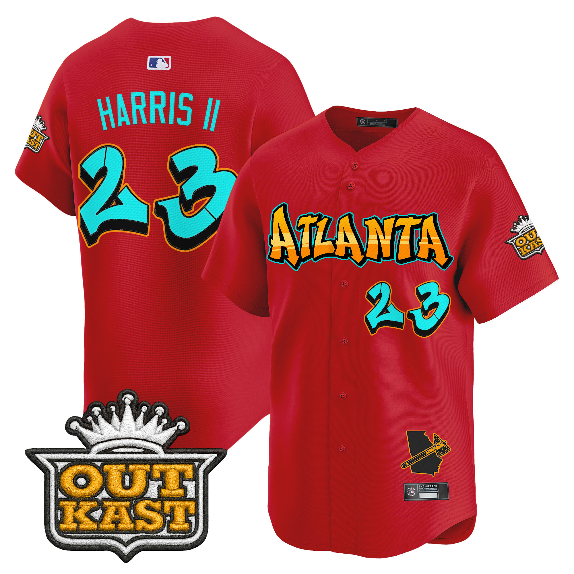 Men's Atlanta Braves 'Graffiti A-Town Edition' Vapor Premier Limited Jersey - All Stitched