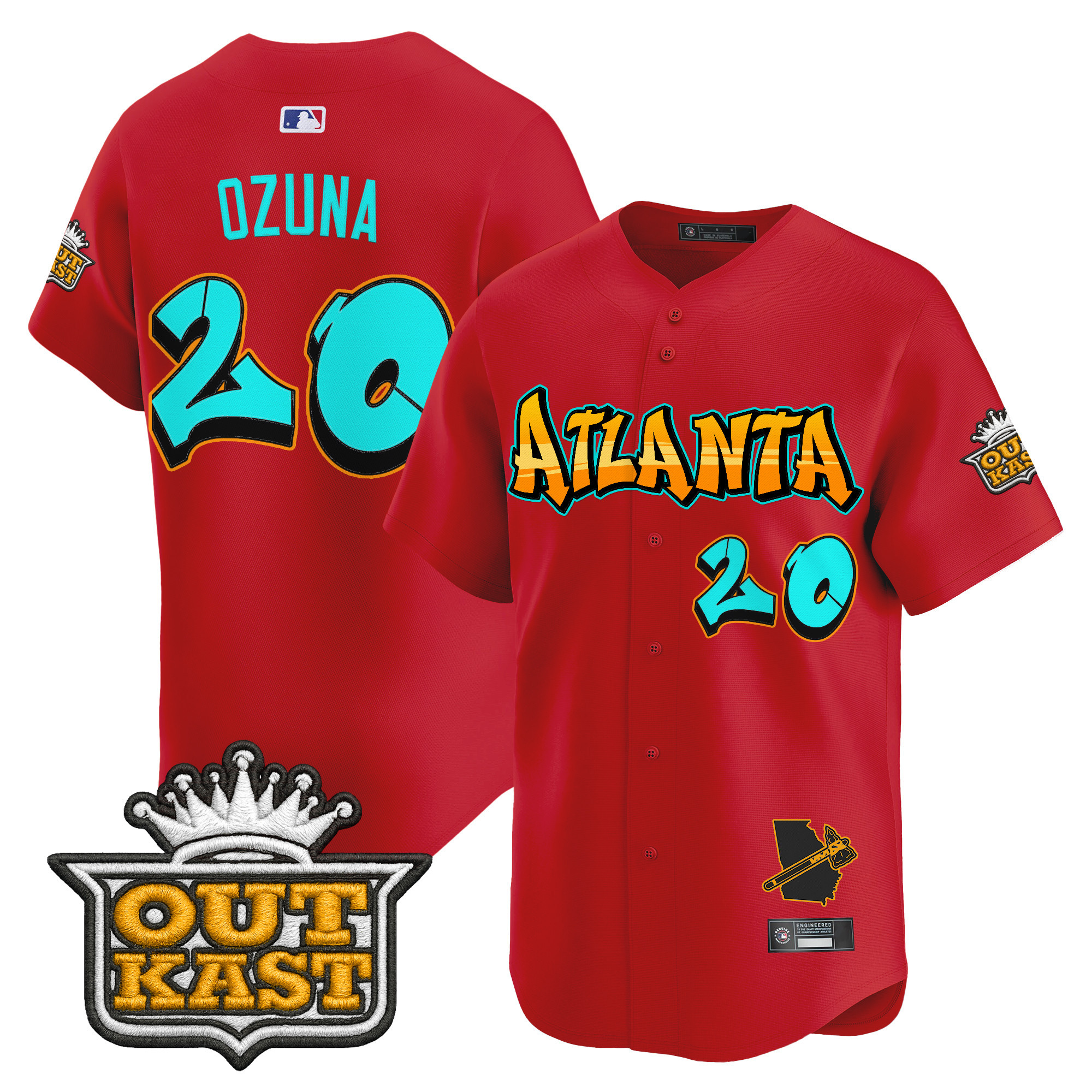 Men's Atlanta Braves 'Graffiti A-Town Edition' Vapor Premier Limited Jersey - All Stitched
