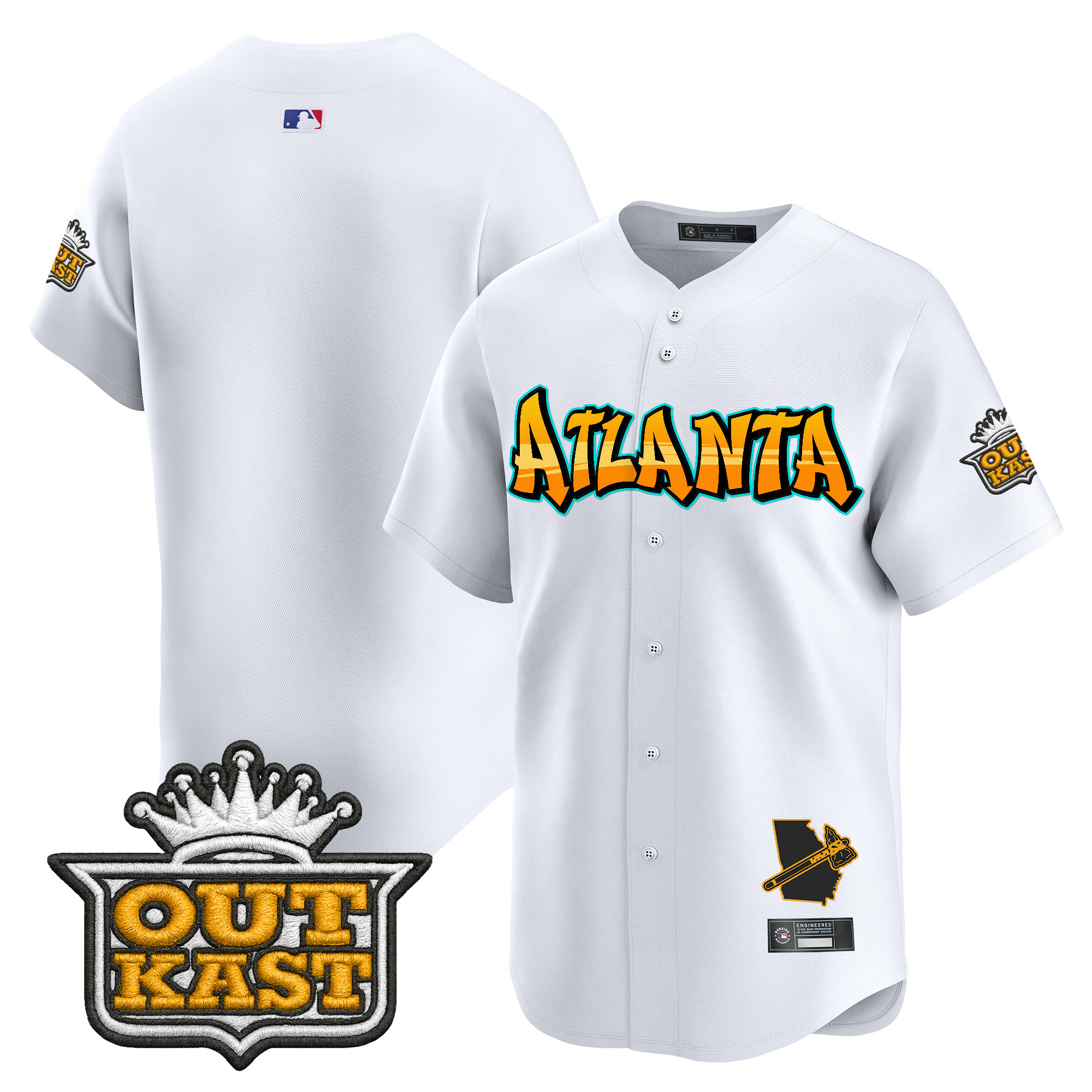 Men's Atlanta Braves 'Graffiti A-Town Edition' Vapor Premier Limited Jersey - All Stitched