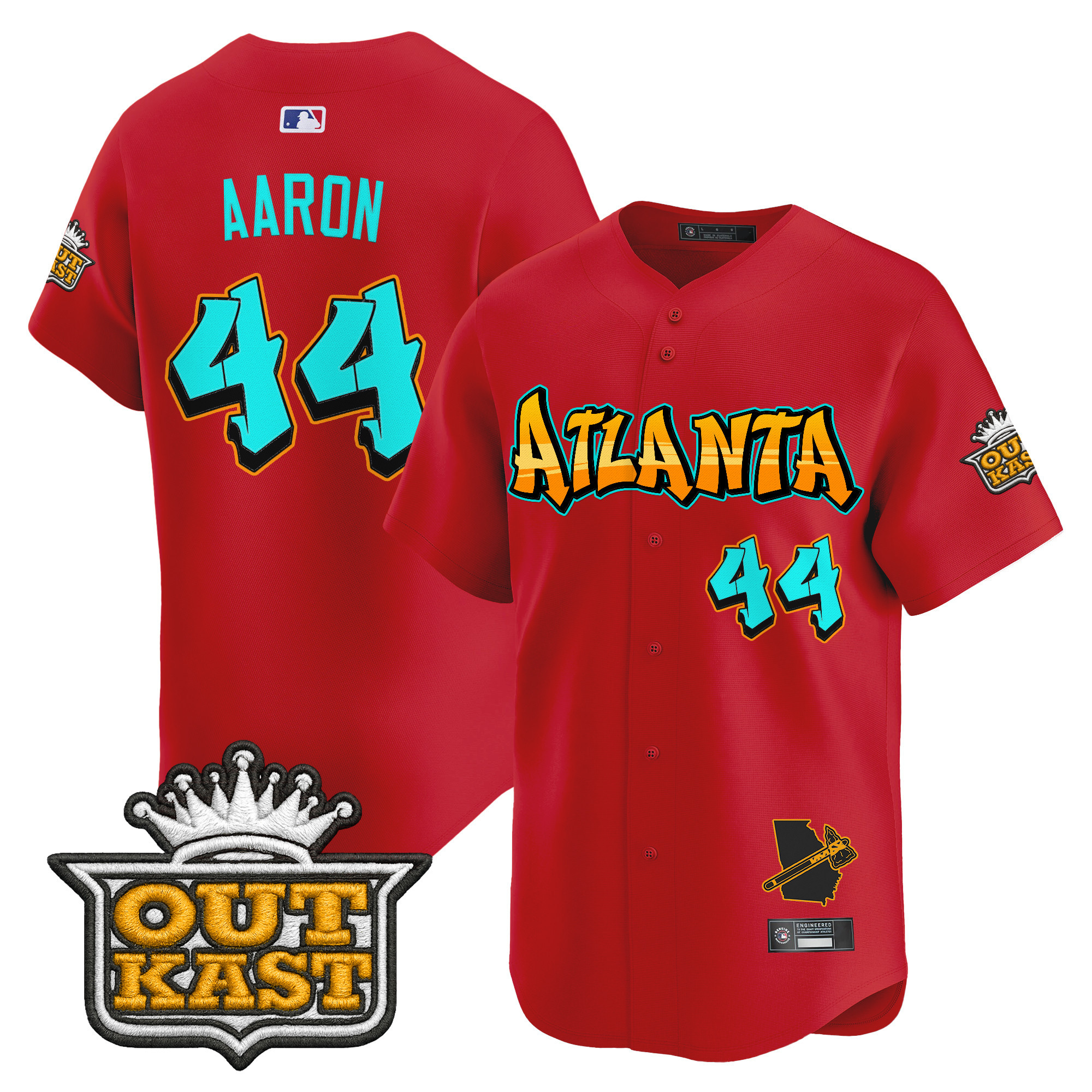 Men's Atlanta Braves 'Graffiti A-Town Edition' Vapor Premier Limited Jersey - All Stitched