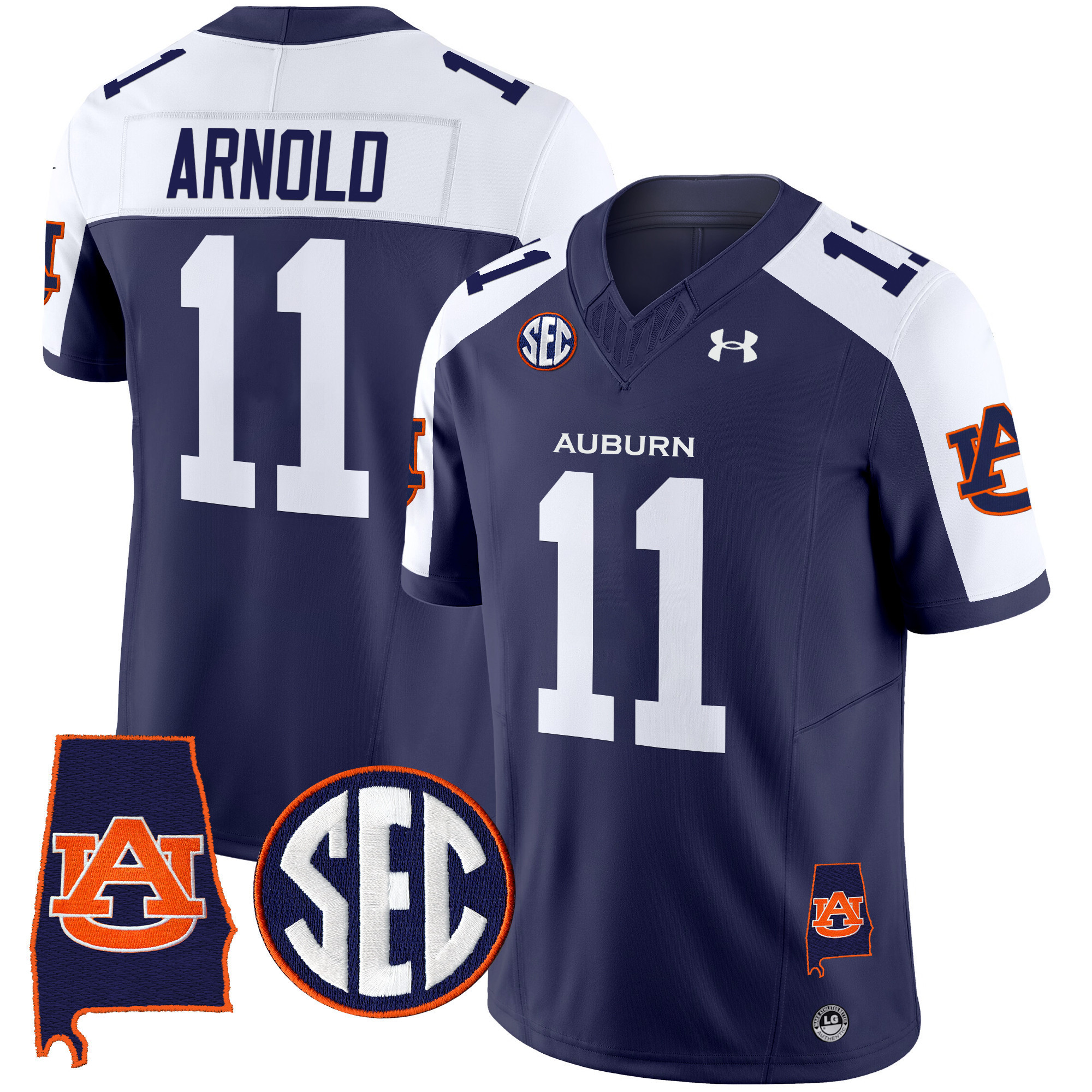 Men's Auburn Tigers 2025 Alabama Patch Vapor Limited Jersey - All Stitched
