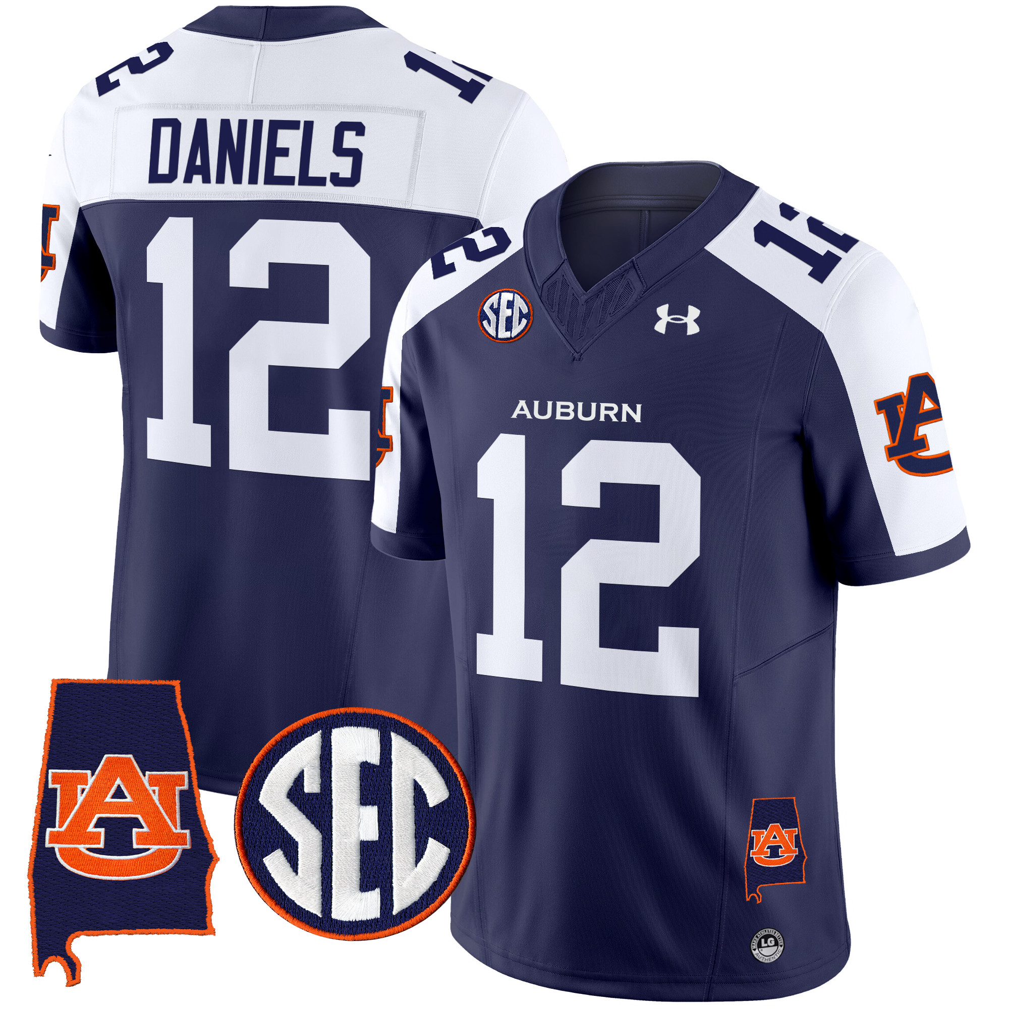 Men's Auburn Tigers 2025 Alabama Patch Vapor Limited Jersey - All Stitched