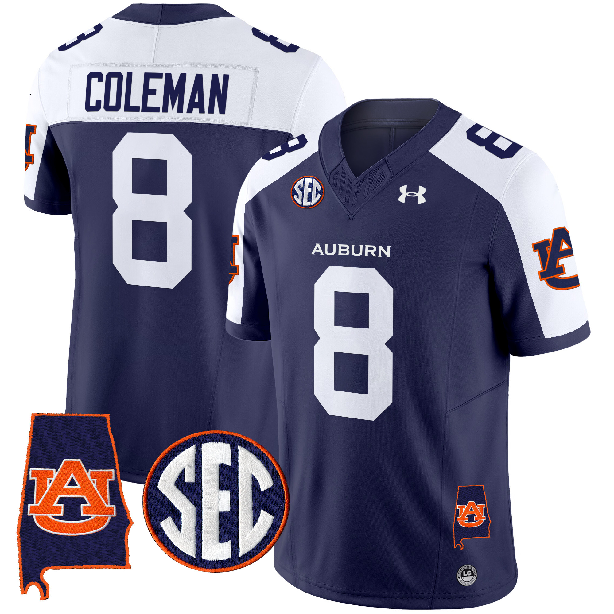 Men's Auburn Tigers 2025 Alabama Patch Vapor Limited Jersey - All Stitched