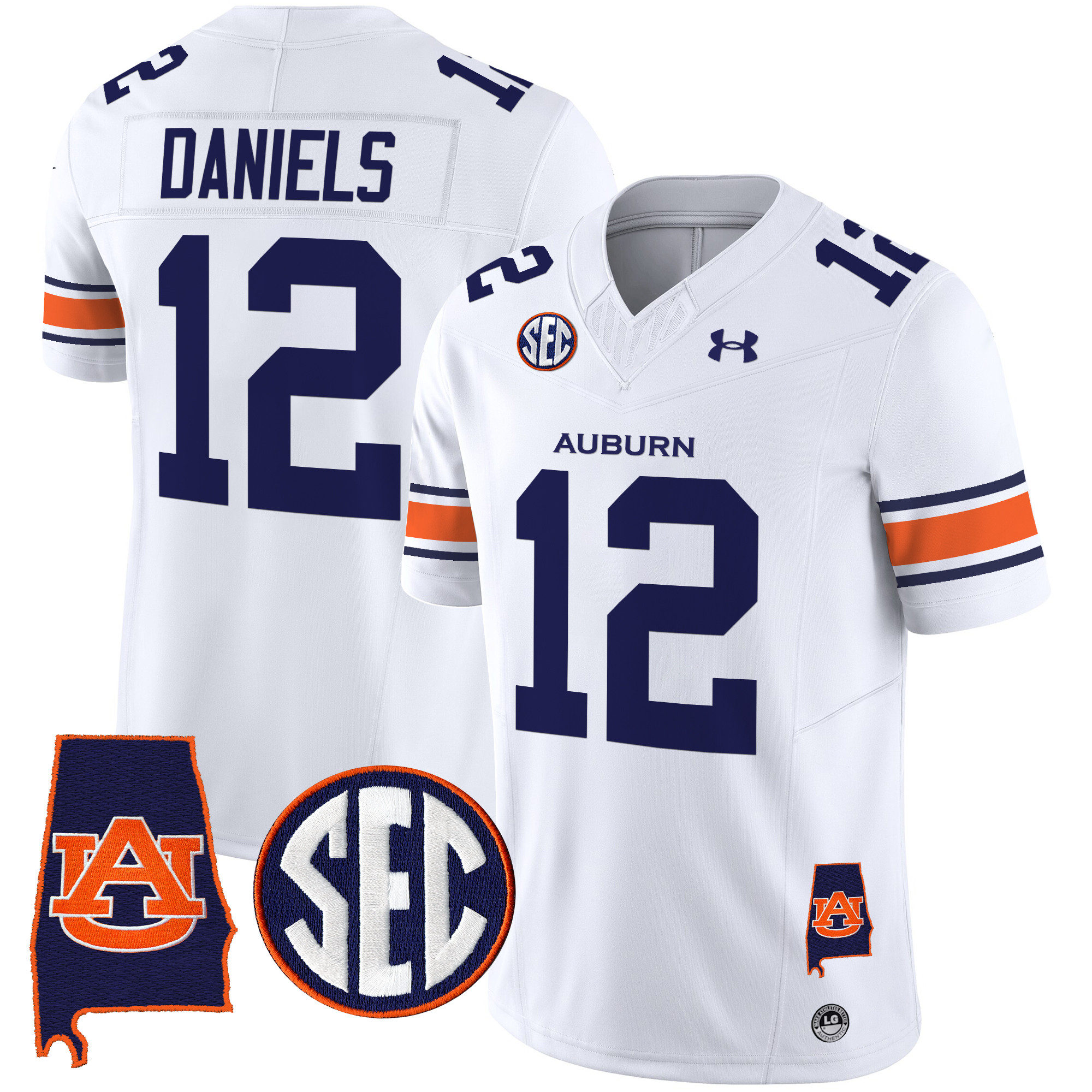 Men's Auburn Tigers 2025 Alabama Patch Vapor Limited Jersey - All Stitched