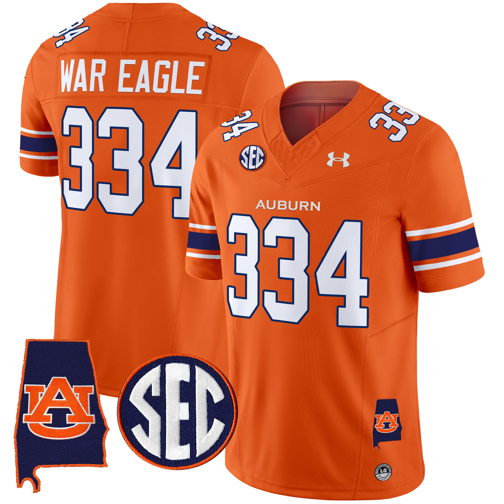Men's Auburn Tigers 2025 Alabama Patch Vapor Limited Jersey - All Stitched