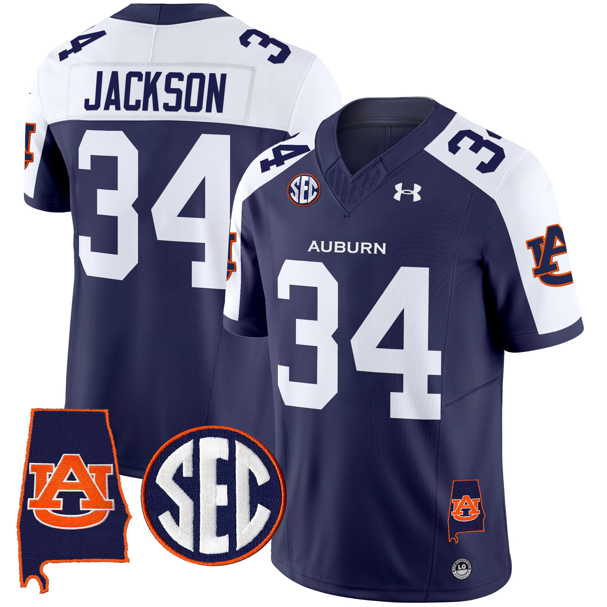 Men's Auburn Tigers 2025 Alabama Patch Vapor Limited Jersey - All Stitched