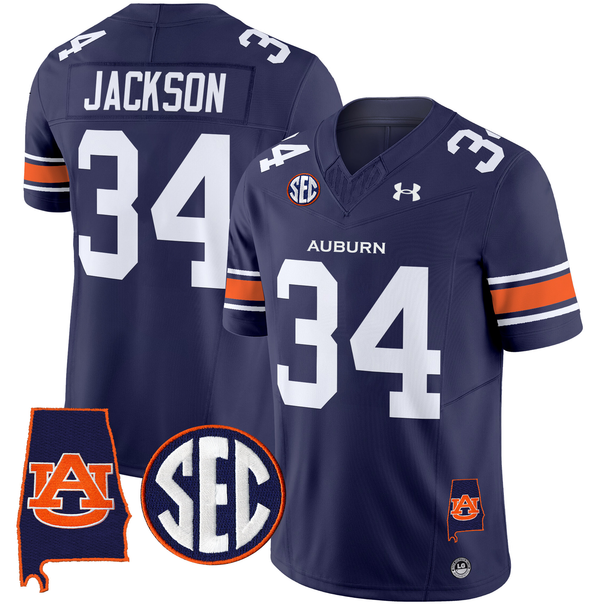 Men's Auburn Tigers 2025 Alabama Patch Vapor Limited Jersey - All Stitched