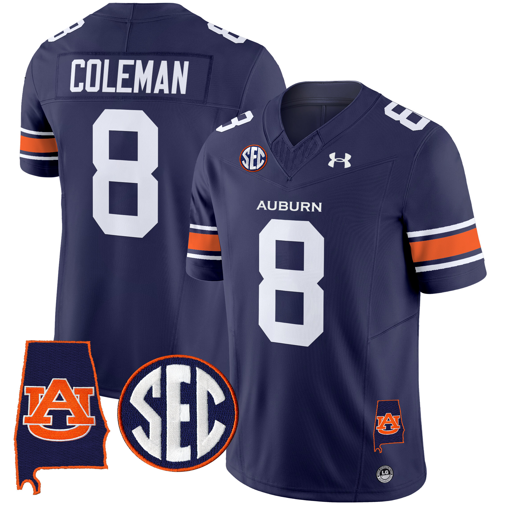 Men's Auburn Tigers 2025 Alabama Patch Vapor Limited Jersey - All Stitched