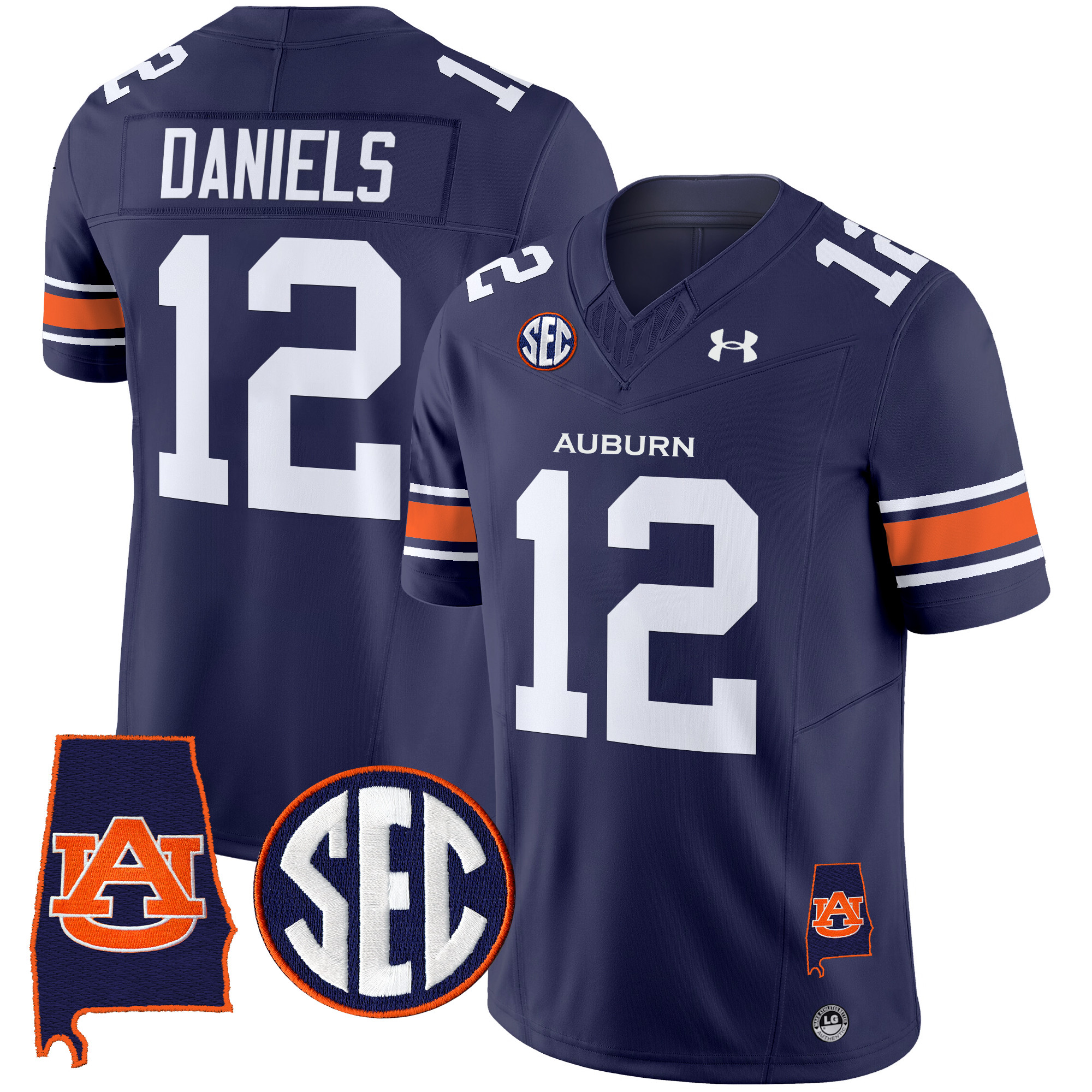Men's Auburn Tigers 2025 Alabama Patch Vapor Limited Jersey - All Stitched