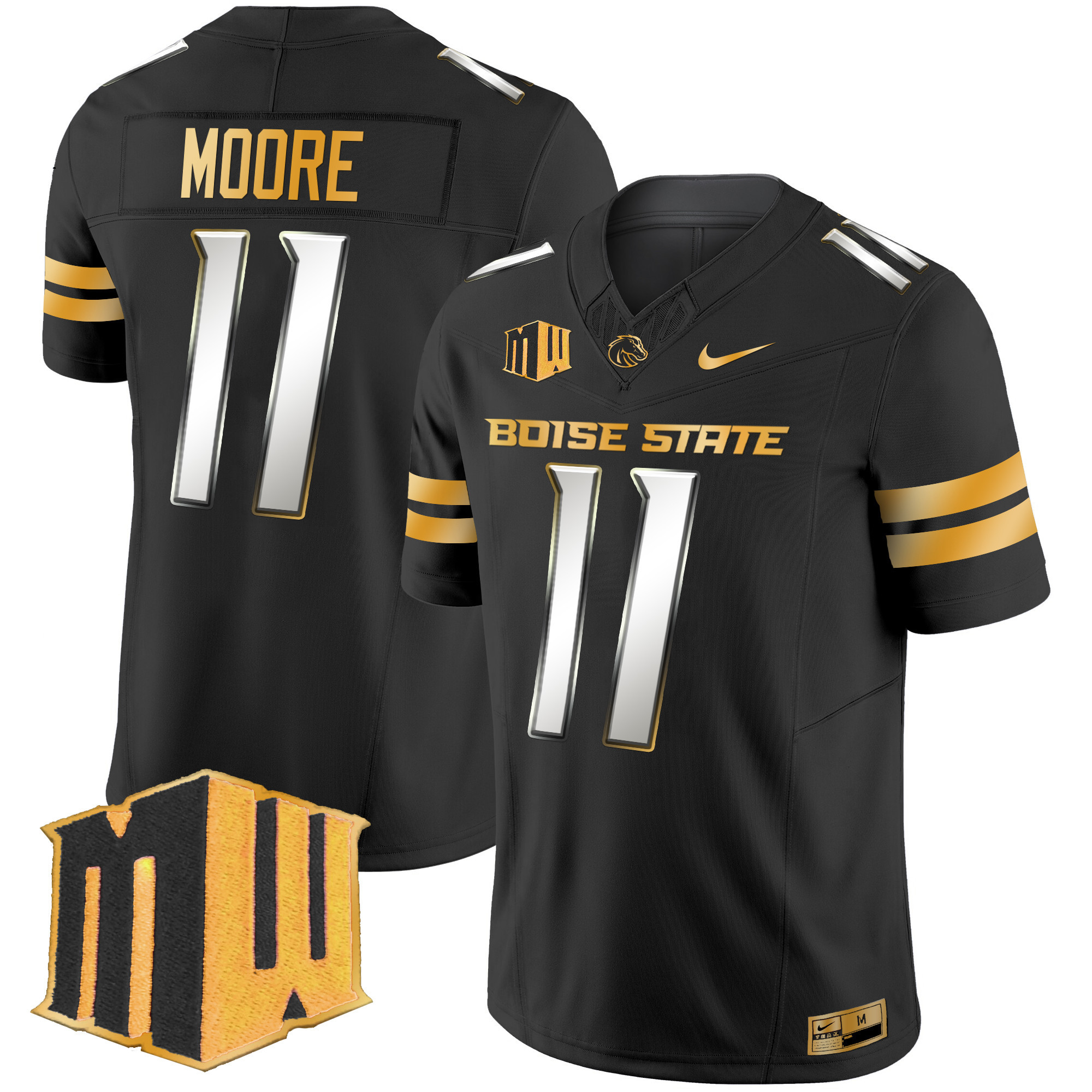 Men's Boise State Broncos 2025 Gold Vapor Limited Jersey - All Stitched