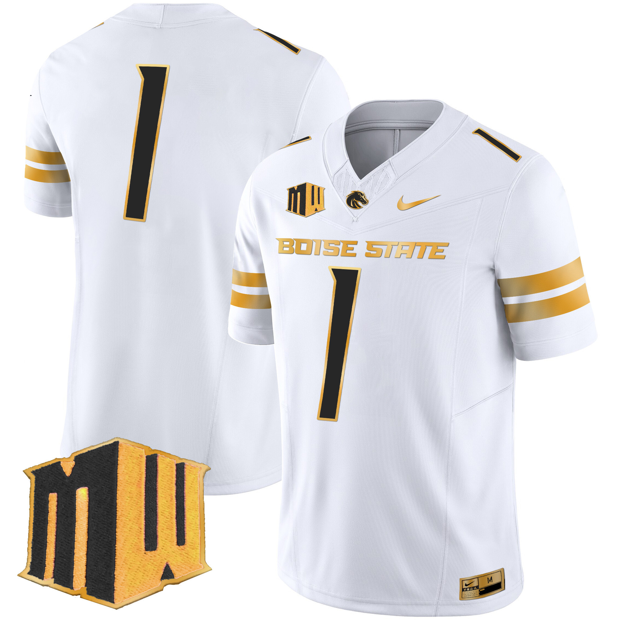 Men's Boise State Broncos 2025 Gold Vapor Limited Jersey - All Stitched