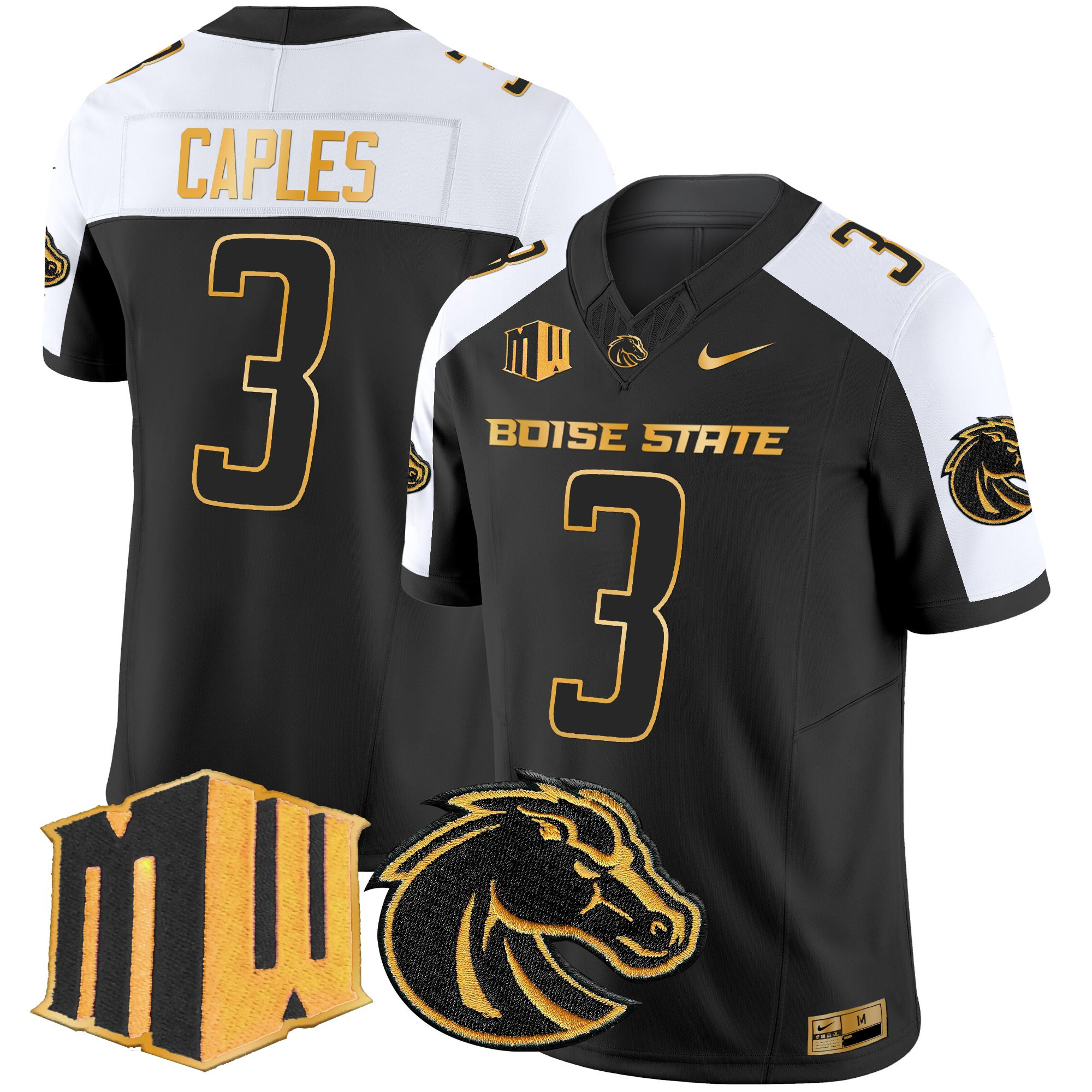 Men's Boise State Broncos 2025 Gold Vapor Limited Jersey - All Stitched