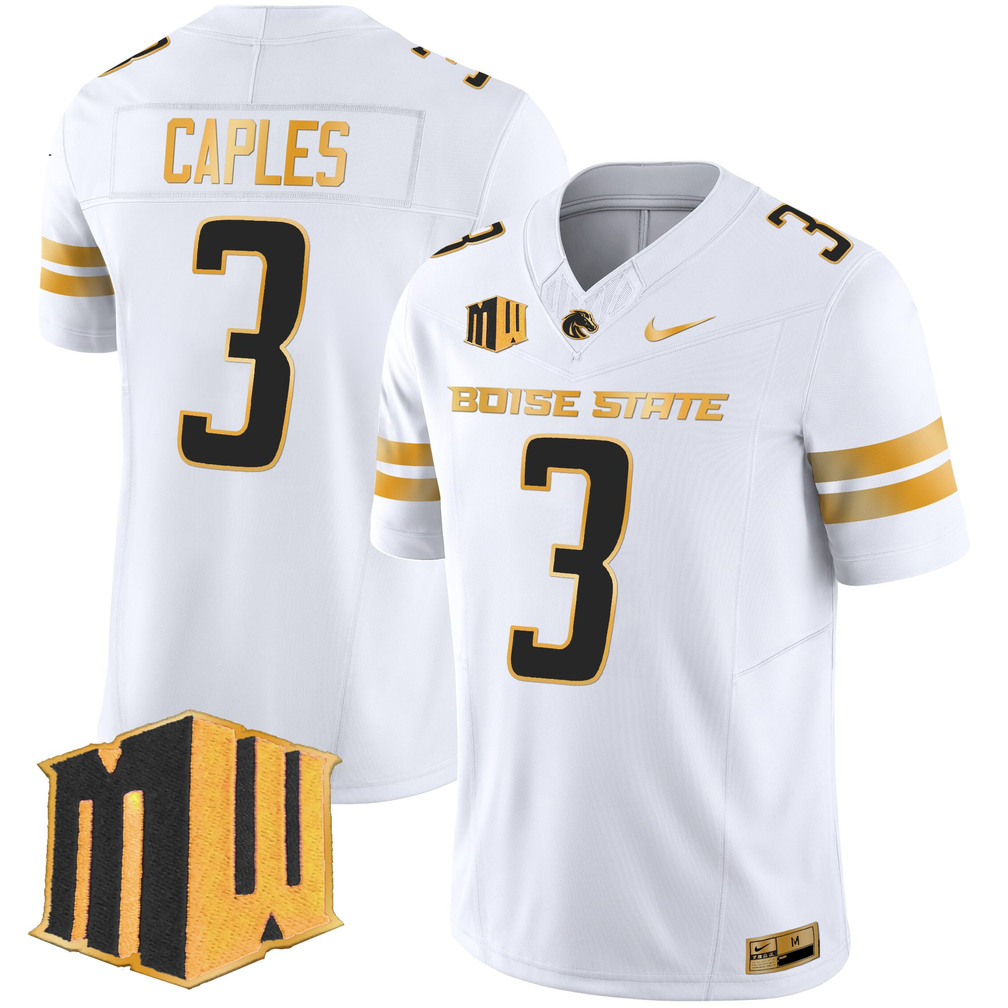 Men's Boise State Broncos 2025 Gold Vapor Limited Jersey - All Stitched