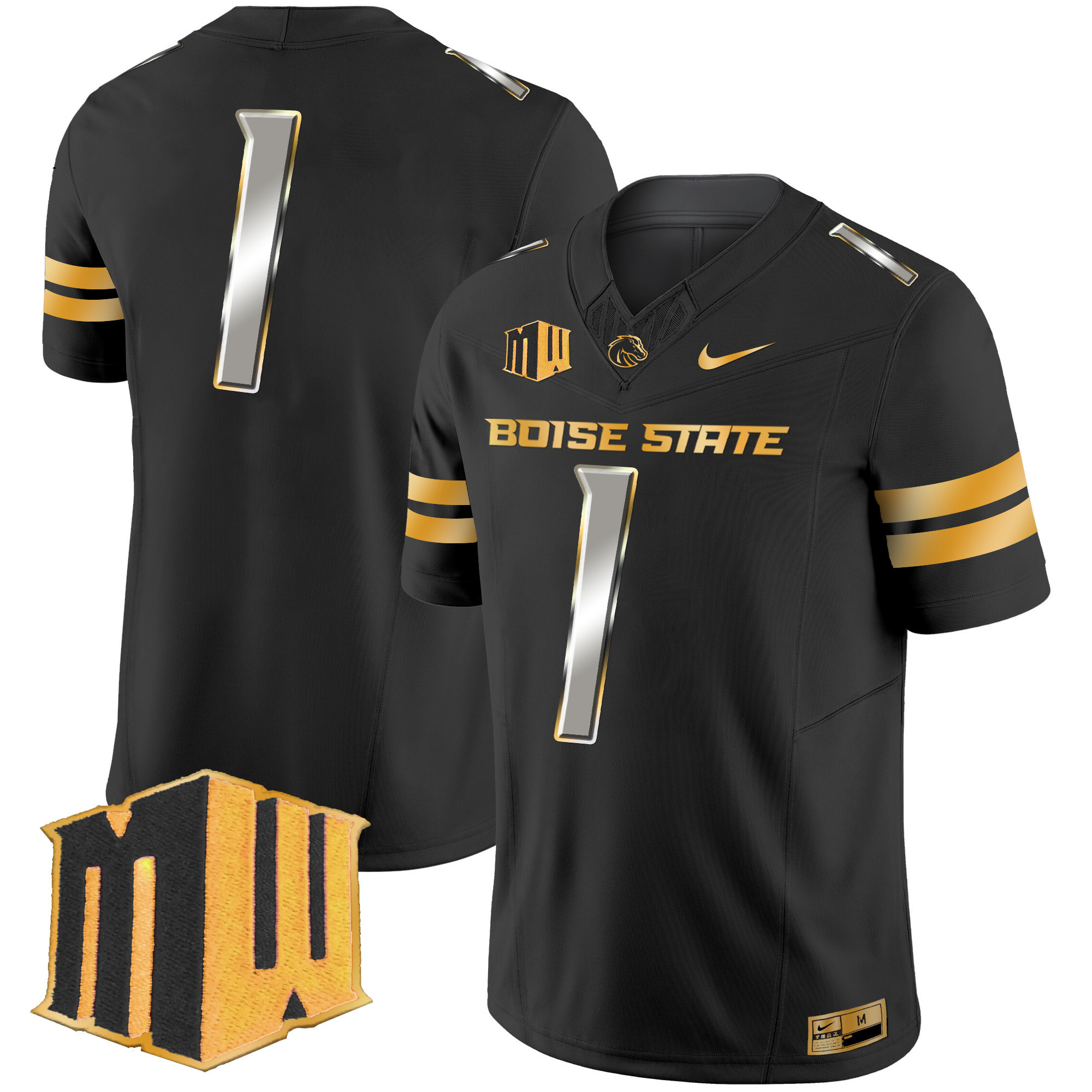 Men's Boise State Broncos 2025 Gold Vapor Limited Jersey - All Stitched